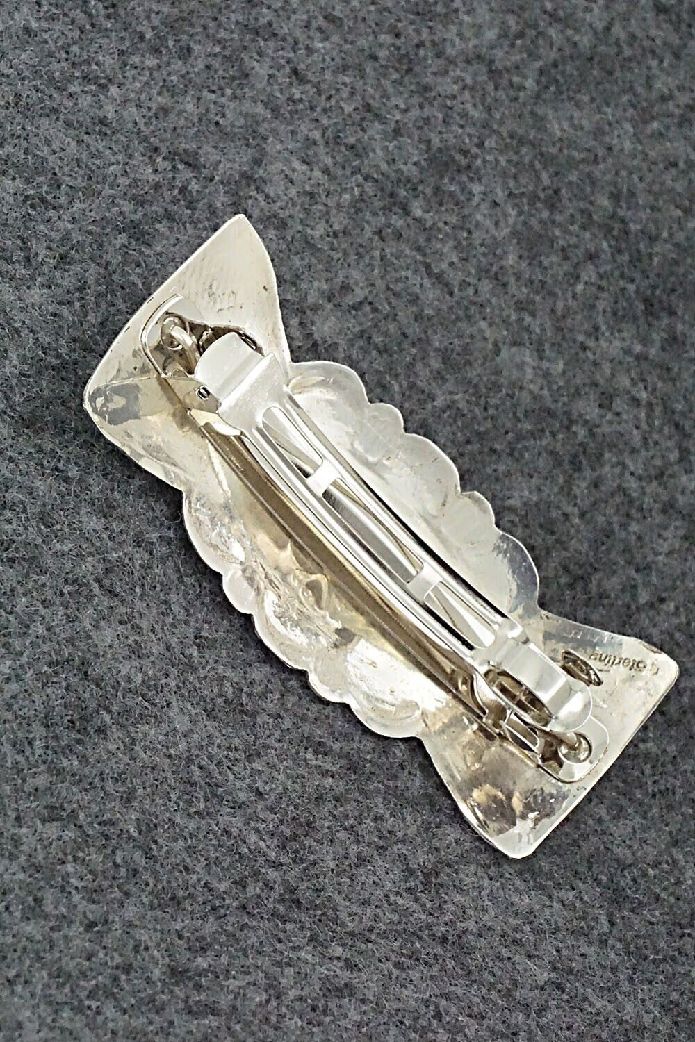 Turquoise & Sterling Silver Hair Barrette - Arlene Soce