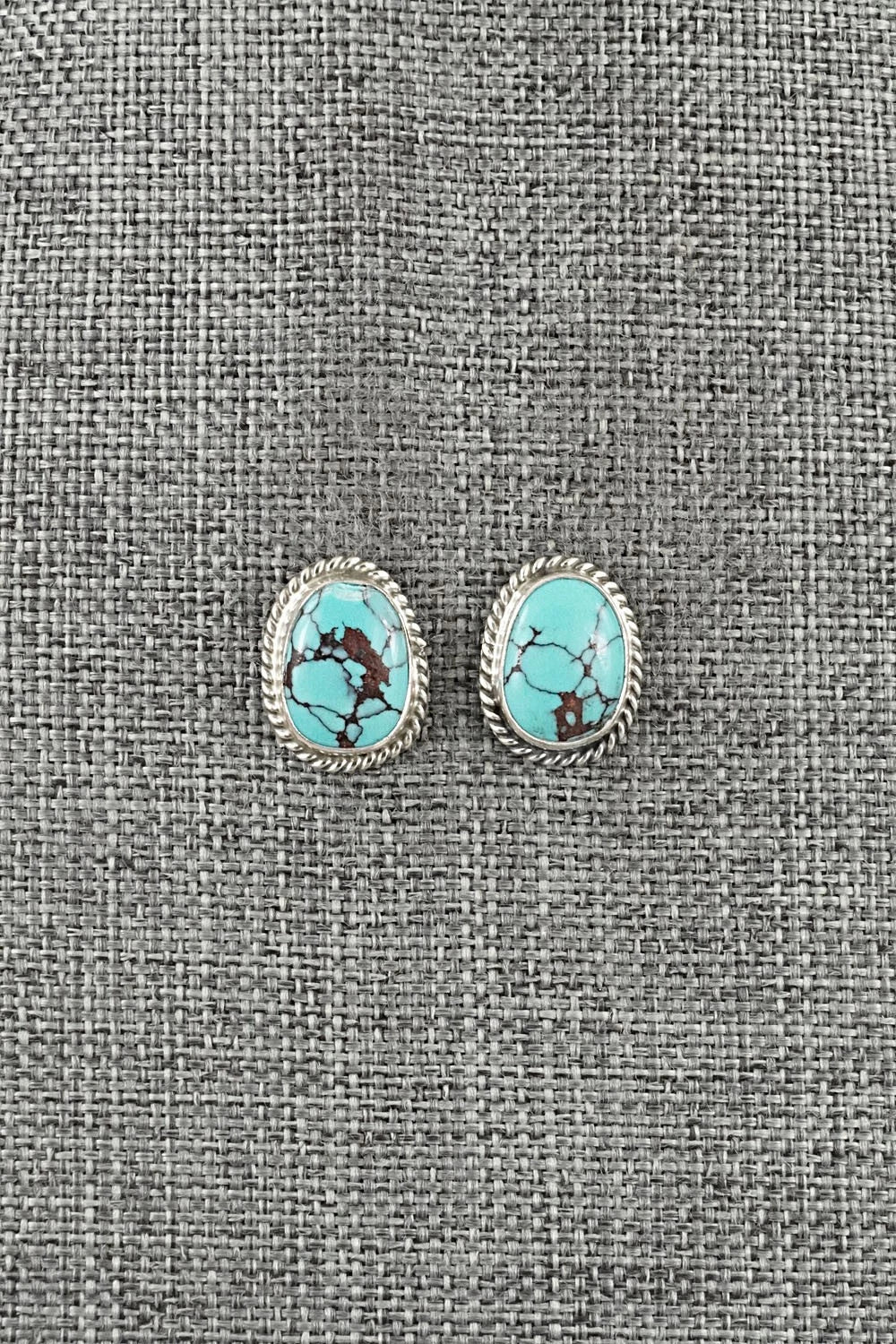 Turquoise & Sterling Silver Earrings - Eugene Gruber