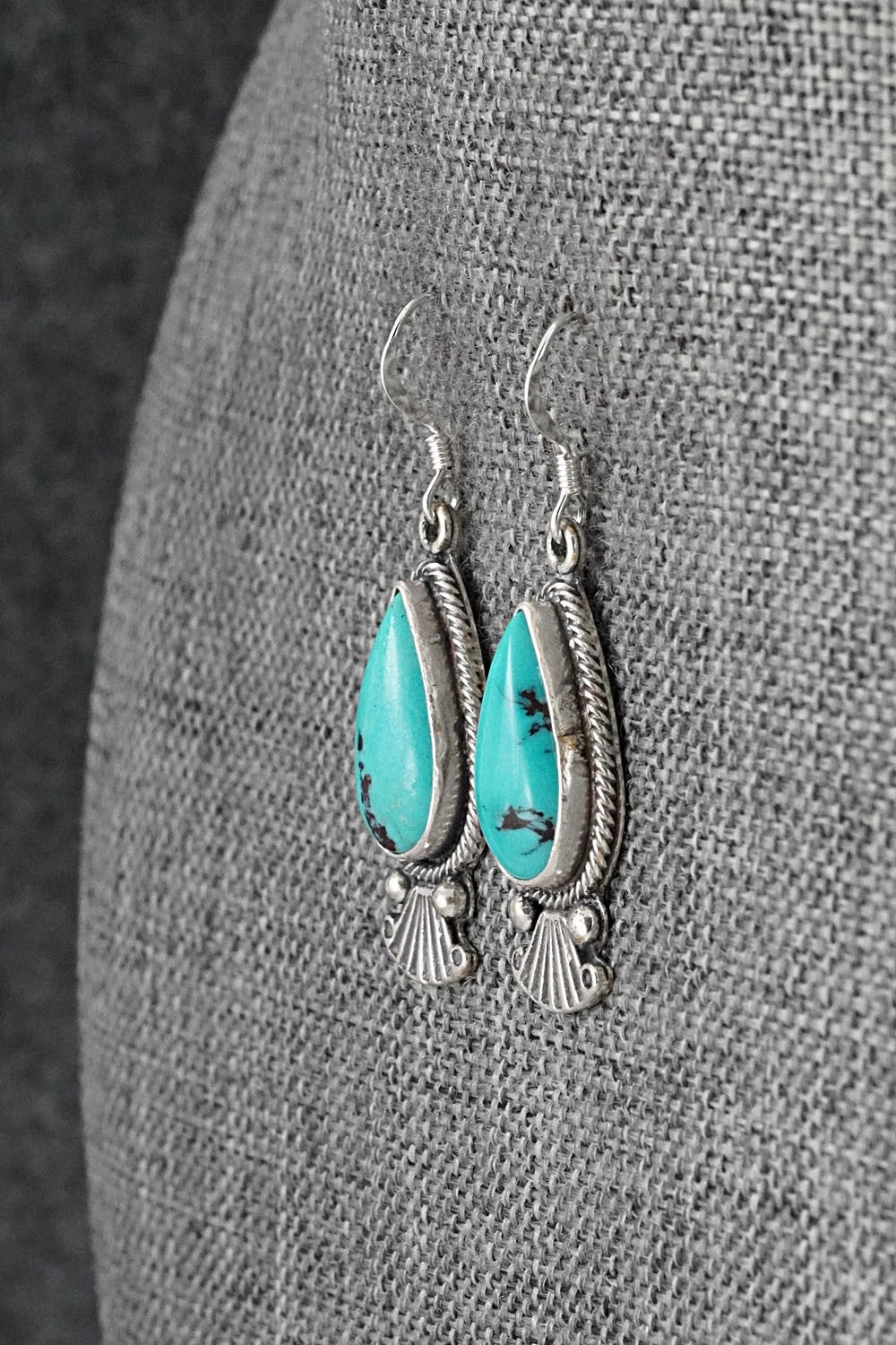 Turquoise & Sterling Silver Earrings - Verley Betone