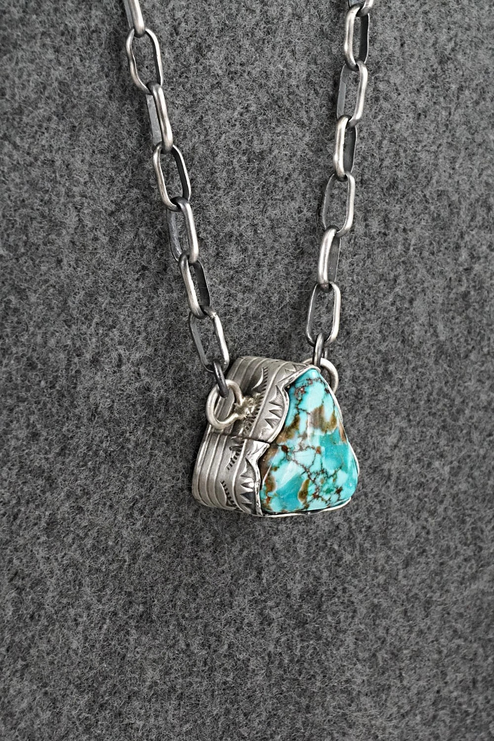 Turquoise & Sterling Silver Necklace - Paul Livingston