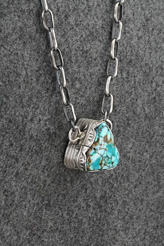 Turquoise & Sterling Silver Necklace - Paul Livingston