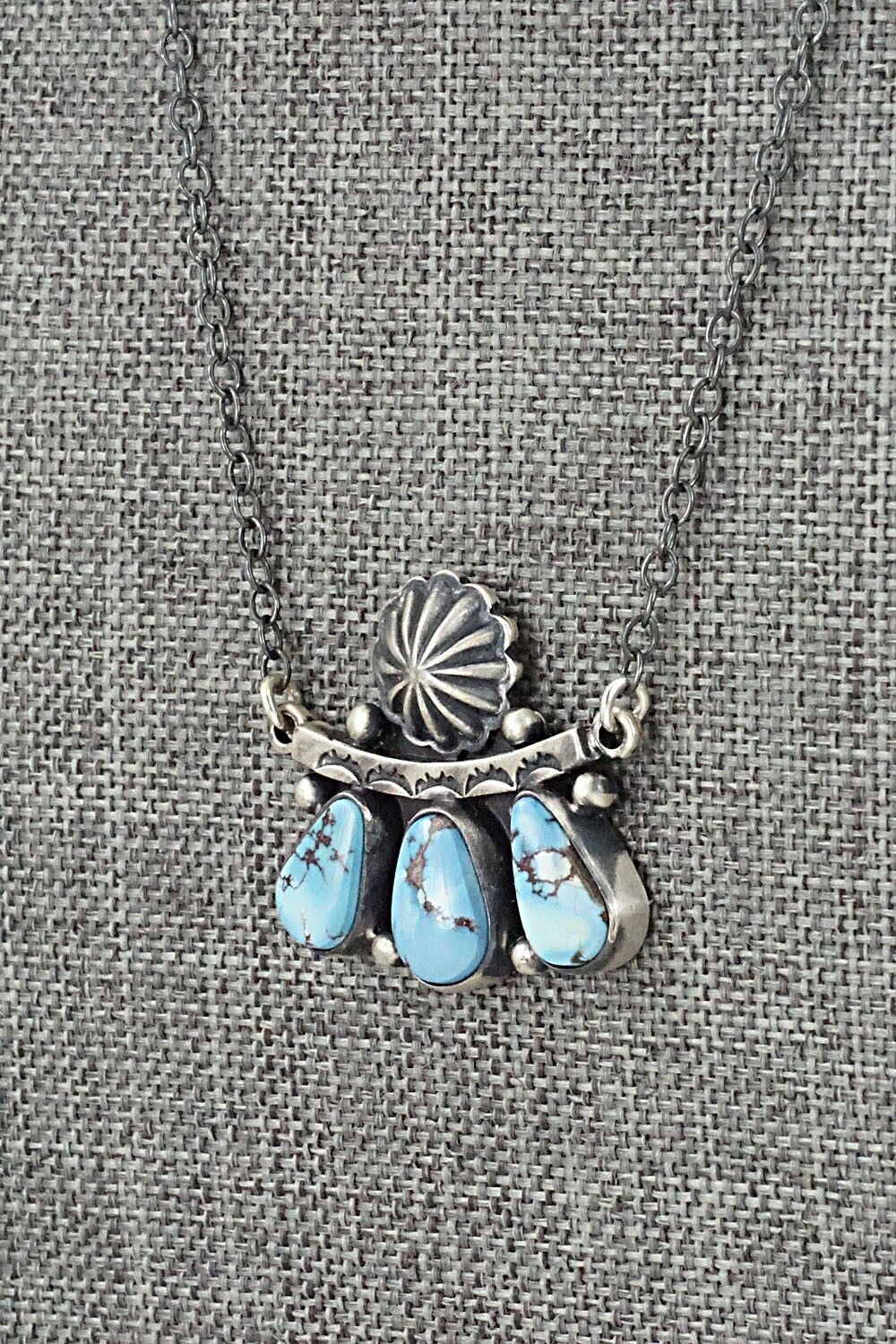 Turquoise & Sterling Silver Necklace - Loretta Delgarito