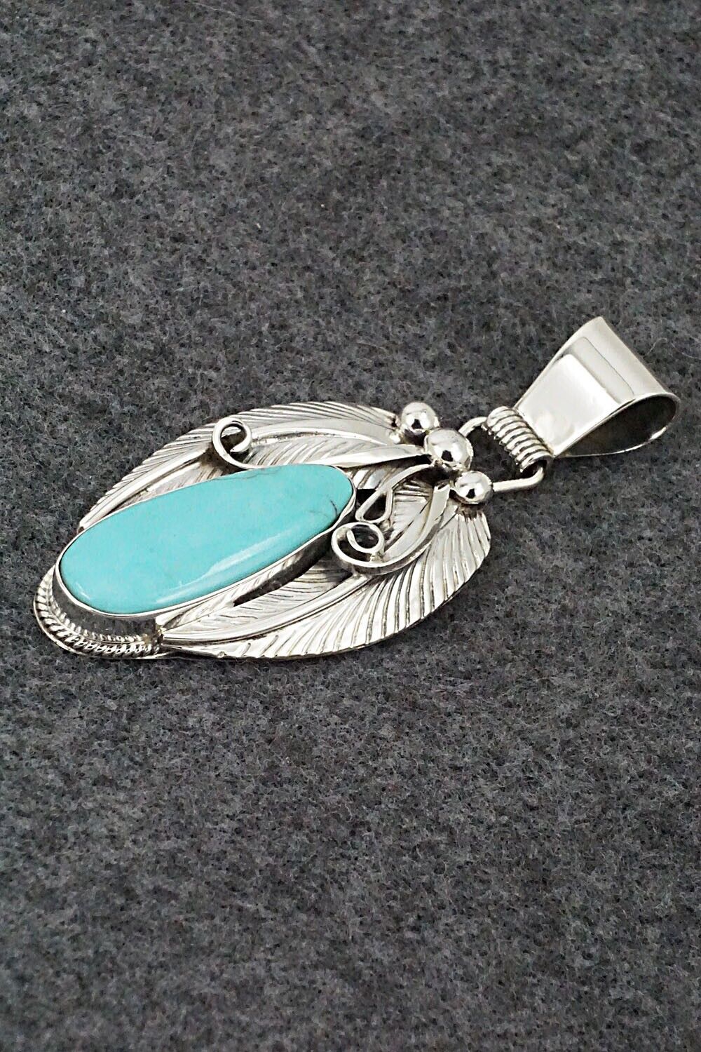Turquoise & Sterling Silver Pendant - Davey Morgan