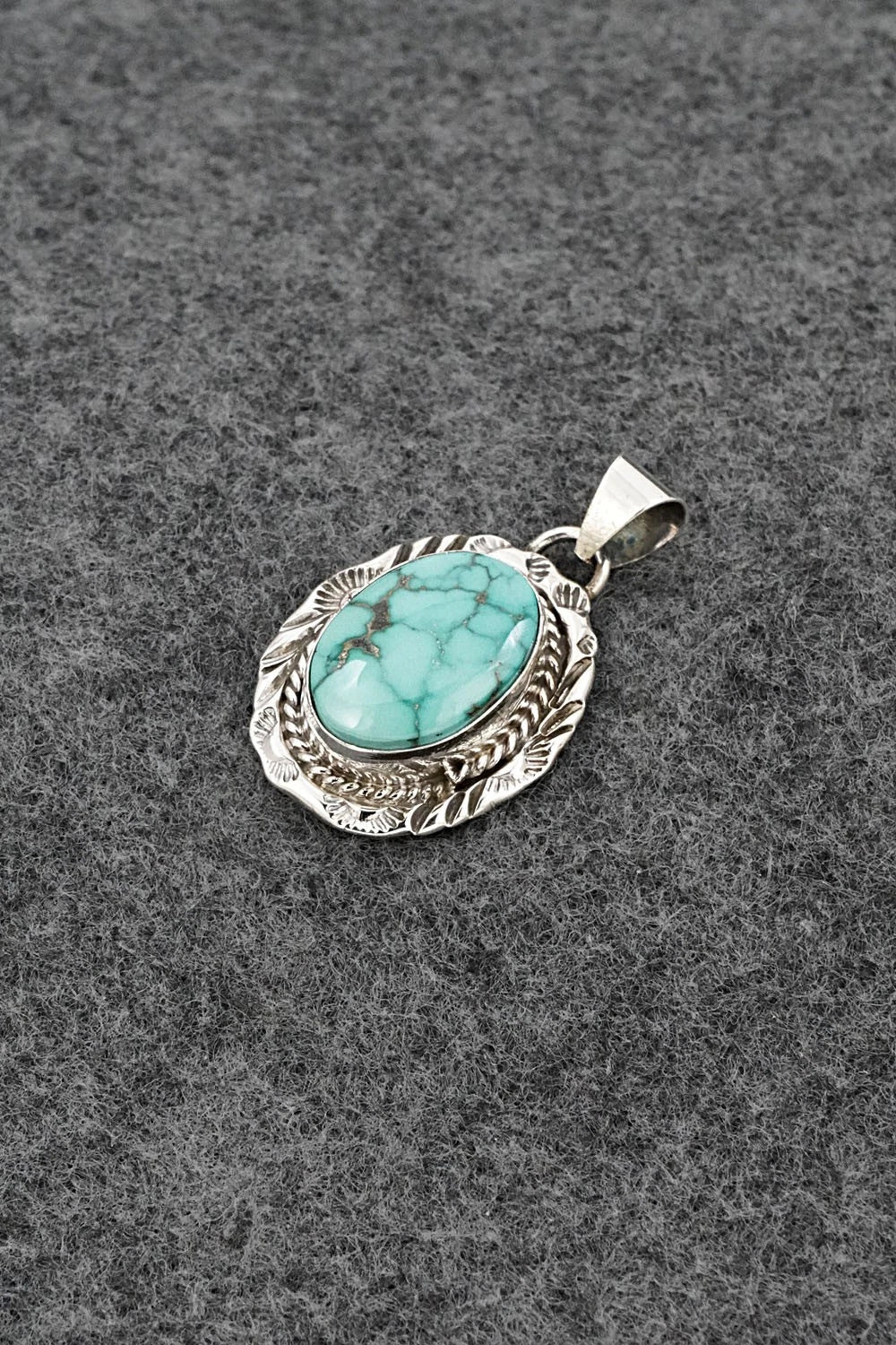 Turquoise and Sterling Silver Pendant - Gene Martinez