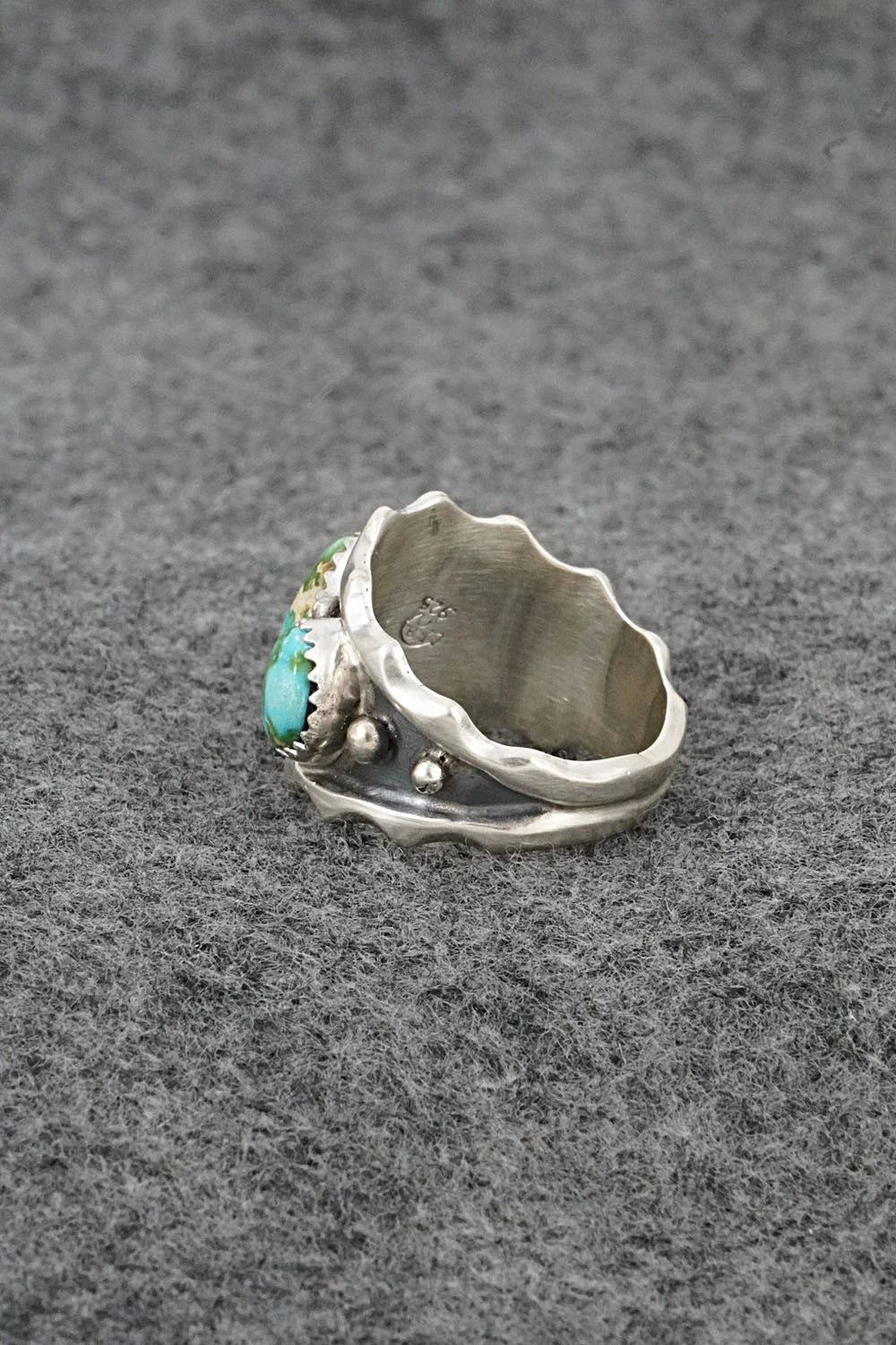 Turquoise & Sterling Silver Ring - Genevieve Francisco - Size 9