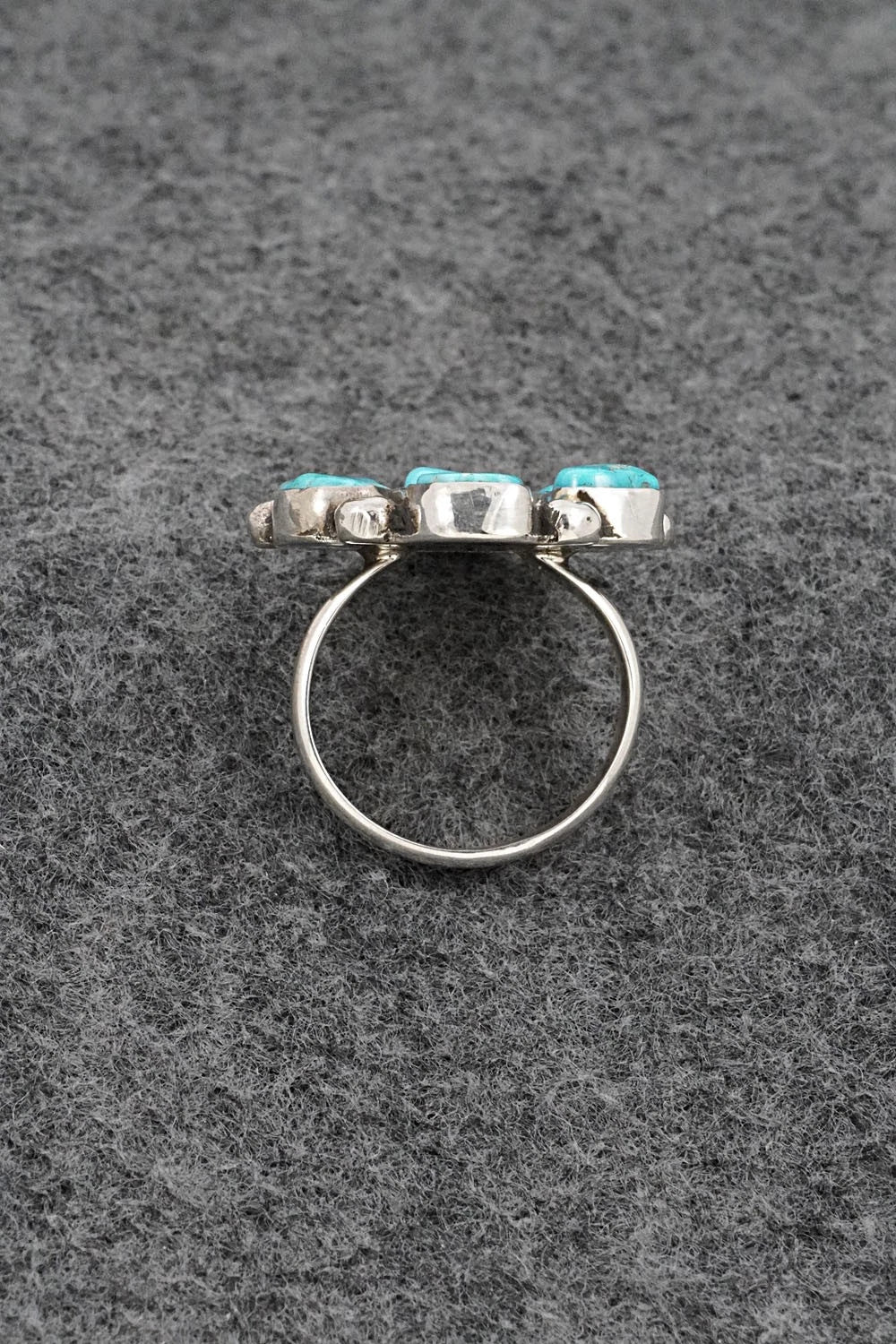 Turquoise & Sterling Silver Ring - Priscilla Reeder - Size 7.5