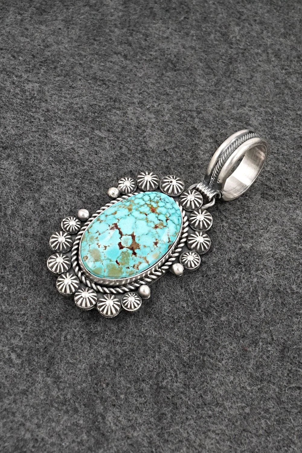 Turquoise & Sterling Silver Pendant - Michael Calladitto