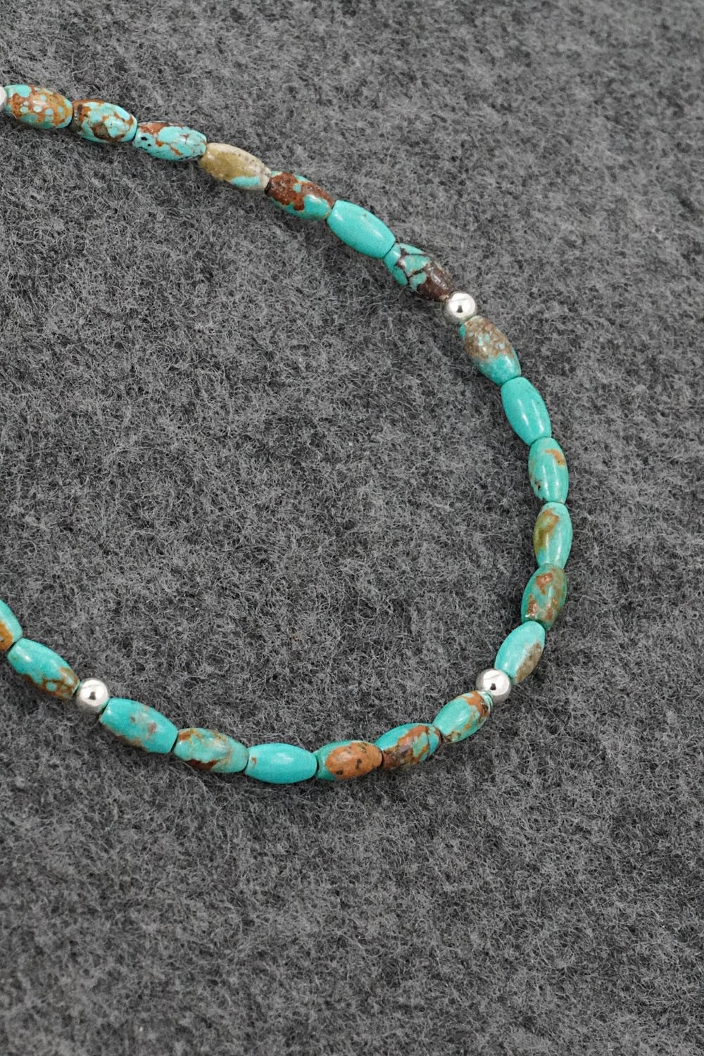 Turquoise & Sterling Silver Bracelet - Doreen Jake