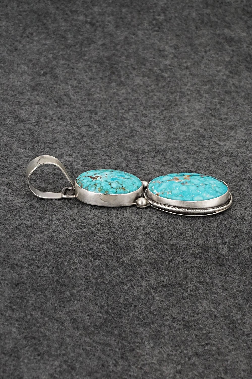 Turquoise & Sterling Silver Pendant - Bobby Johnson