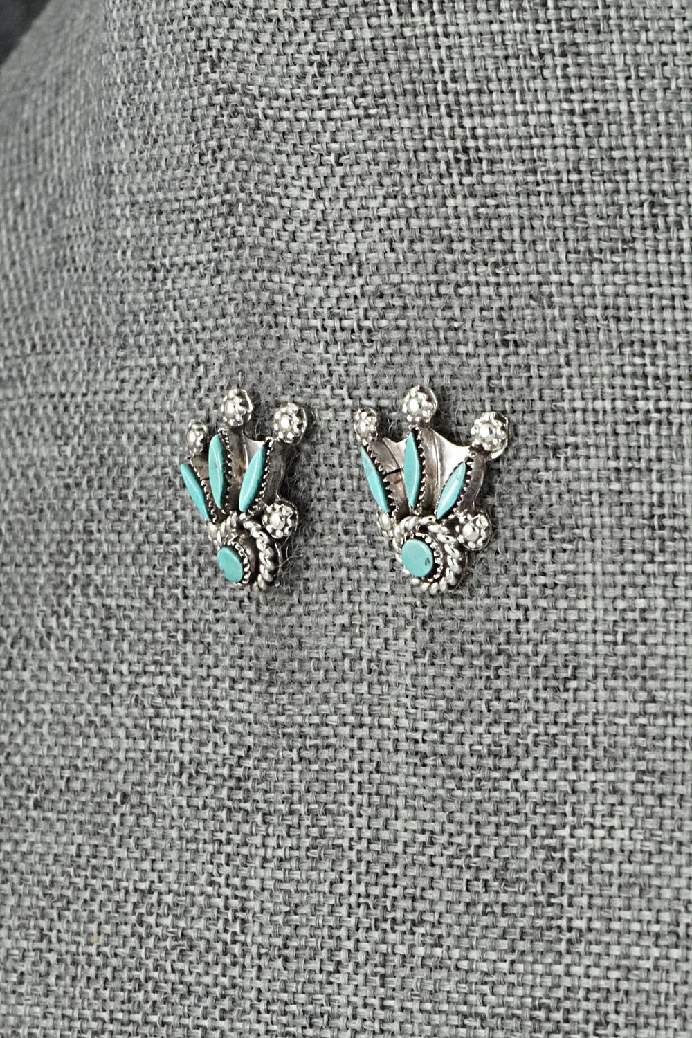 Turquoise & Sterling Silver Earrings - Merlinda Chavez