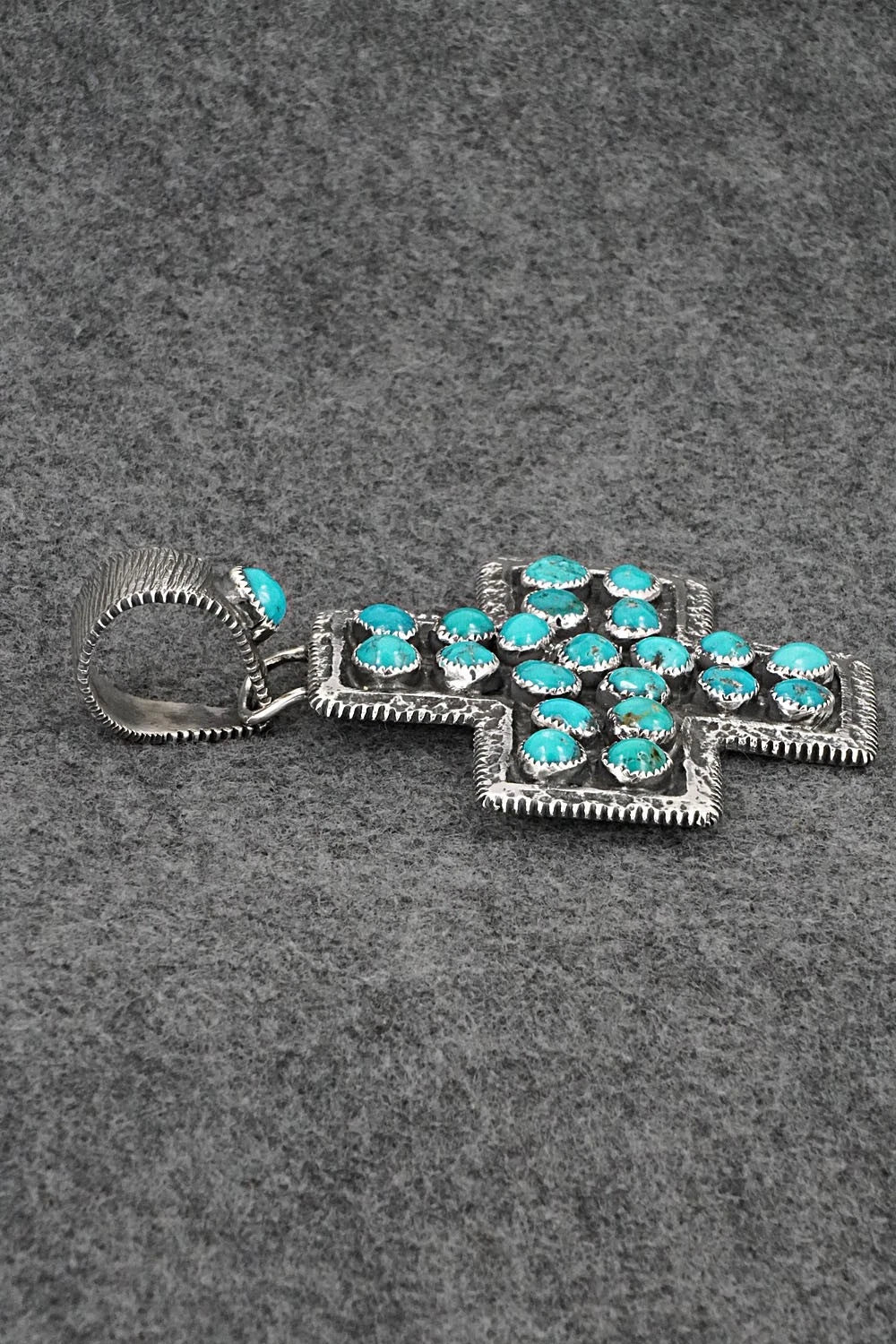 Turquoise & Sterling Silver Pendant - Delbert Arviso