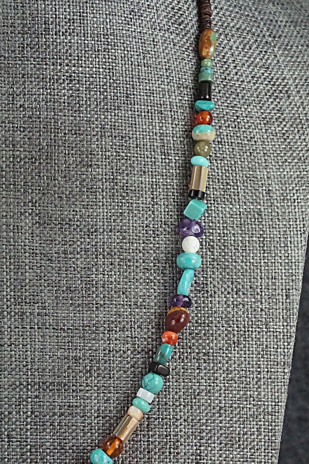 Multi-Stone and Sterling Silver Necklace - Helen Tsosie
