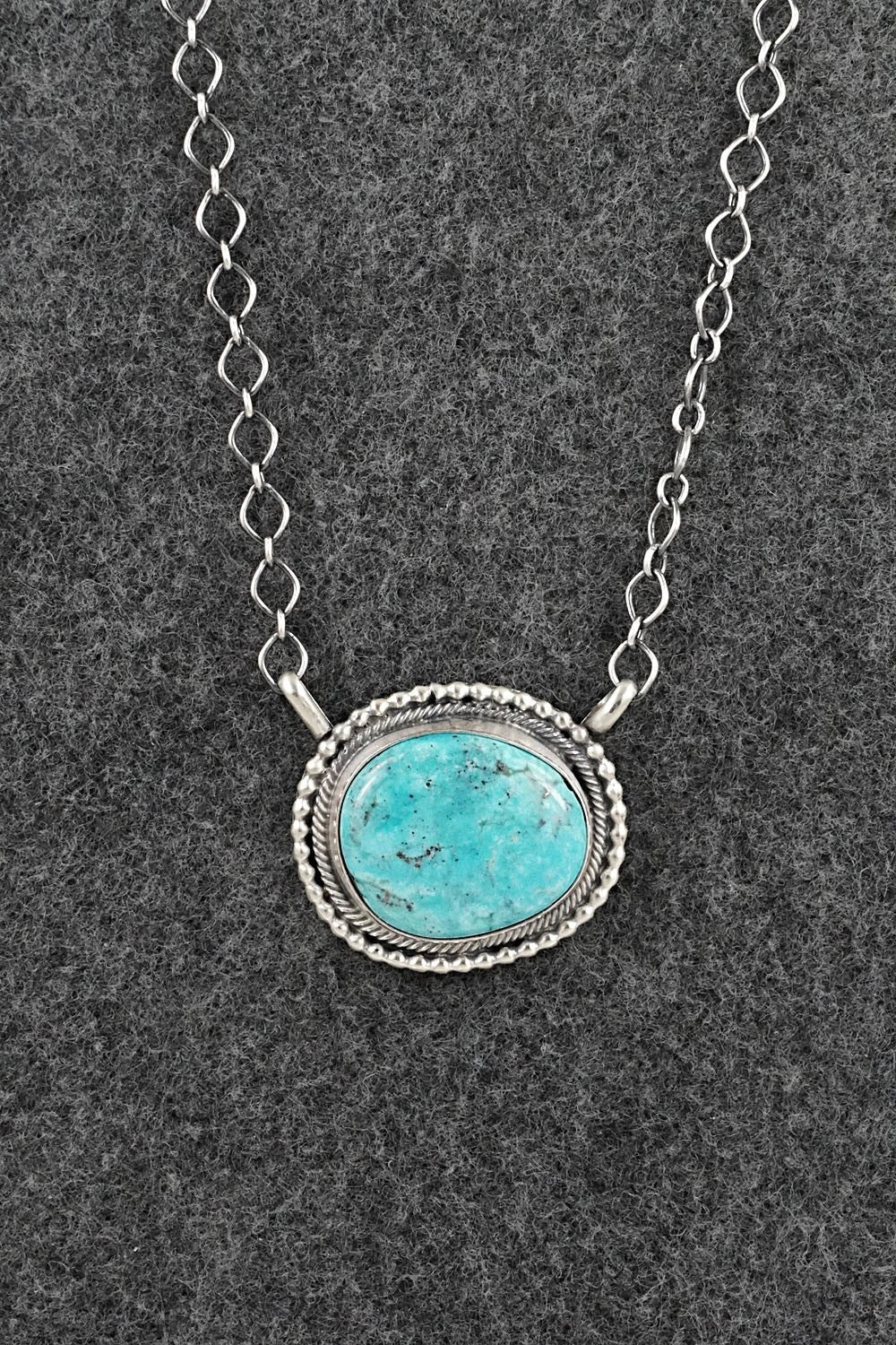 Turquoise & Sterling Silver Necklace - Darrin Livingston