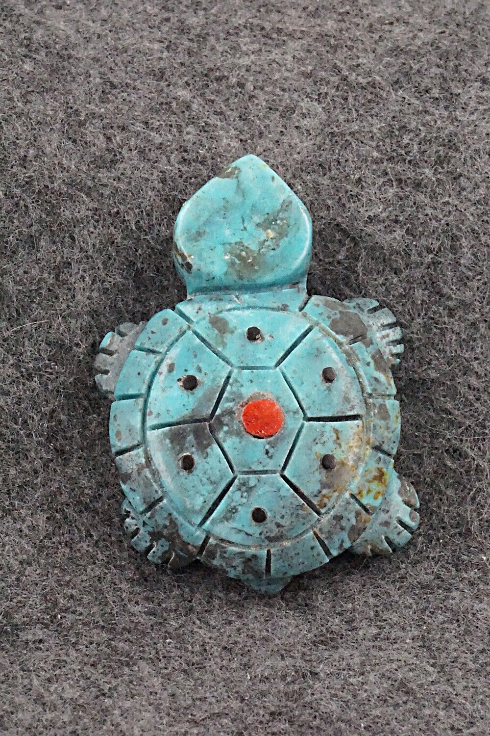 Turtle Zuni Fetish Carving - Reynold Lunasee