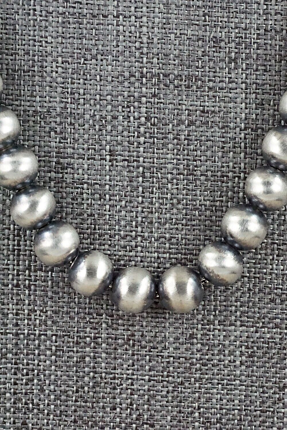 Sterling Silver Navajo Pearl Necklace 24" - Bryannen Halwood