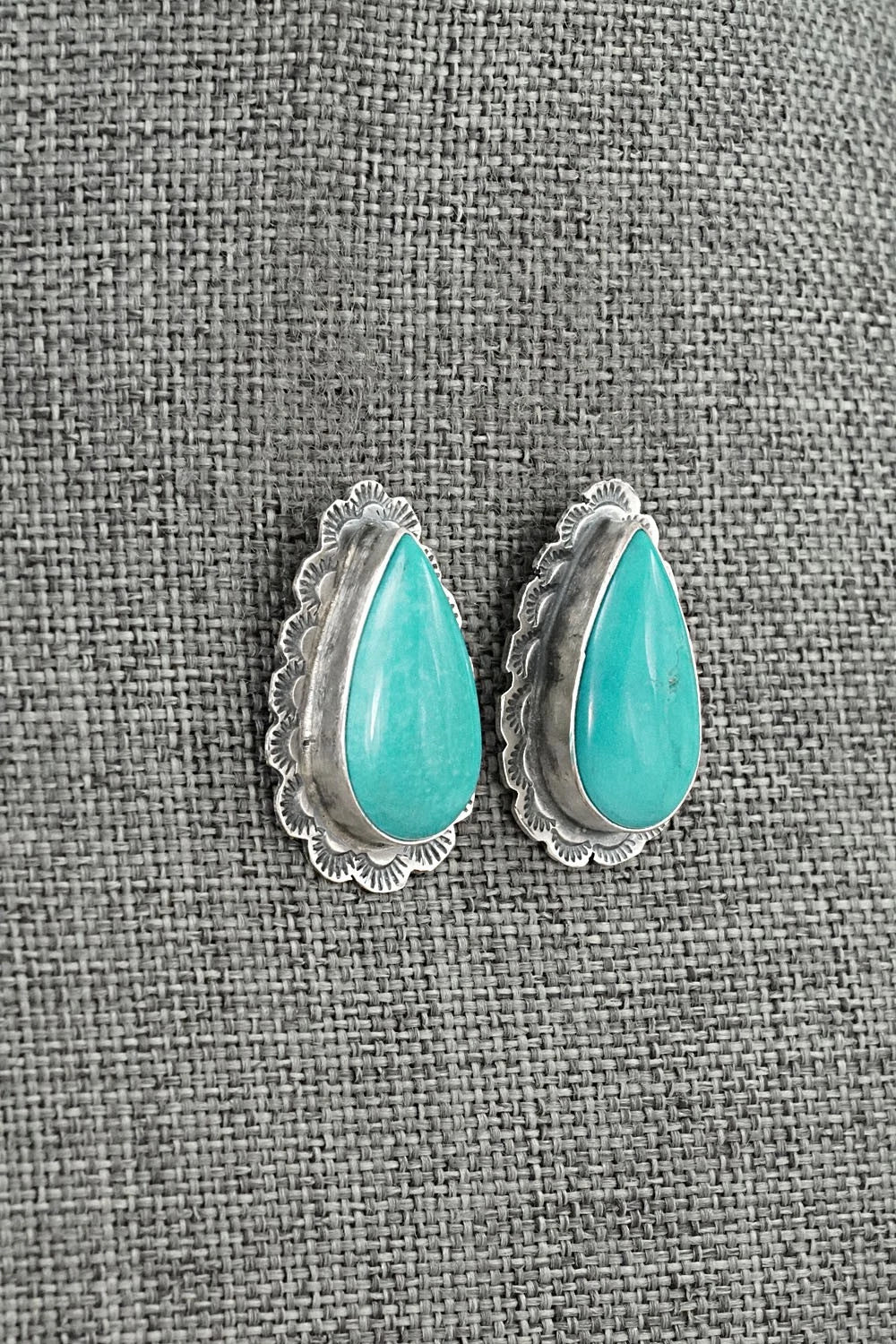 Turquoise & Sterling Silver Earrings - Carlos Francisco