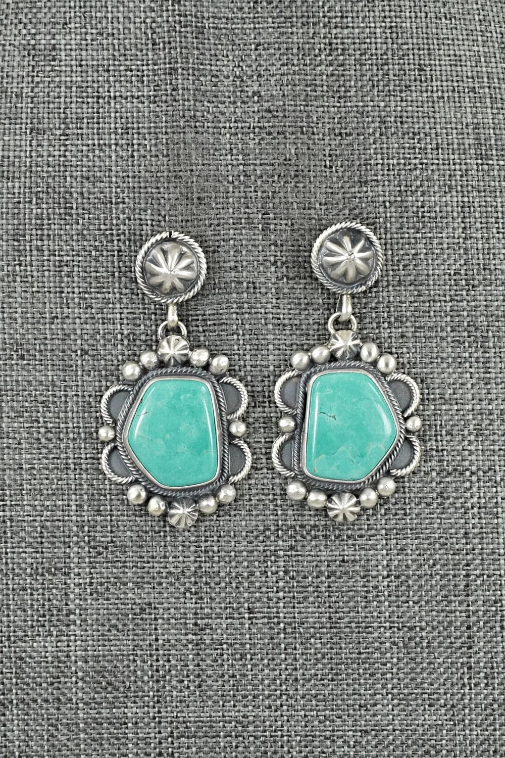 Turquoise & Sterling Silver Earrings - Darrin Livingston