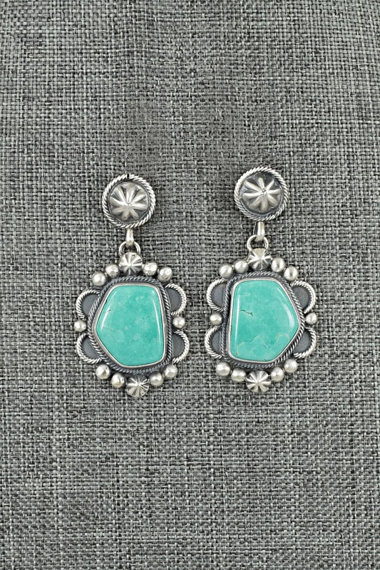 Turquoise & Sterling Silver Earrings - Darrin Livingston