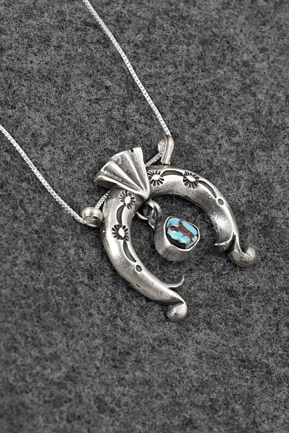 Turquoise & Sterling Silver Necklace - Gary Shorty