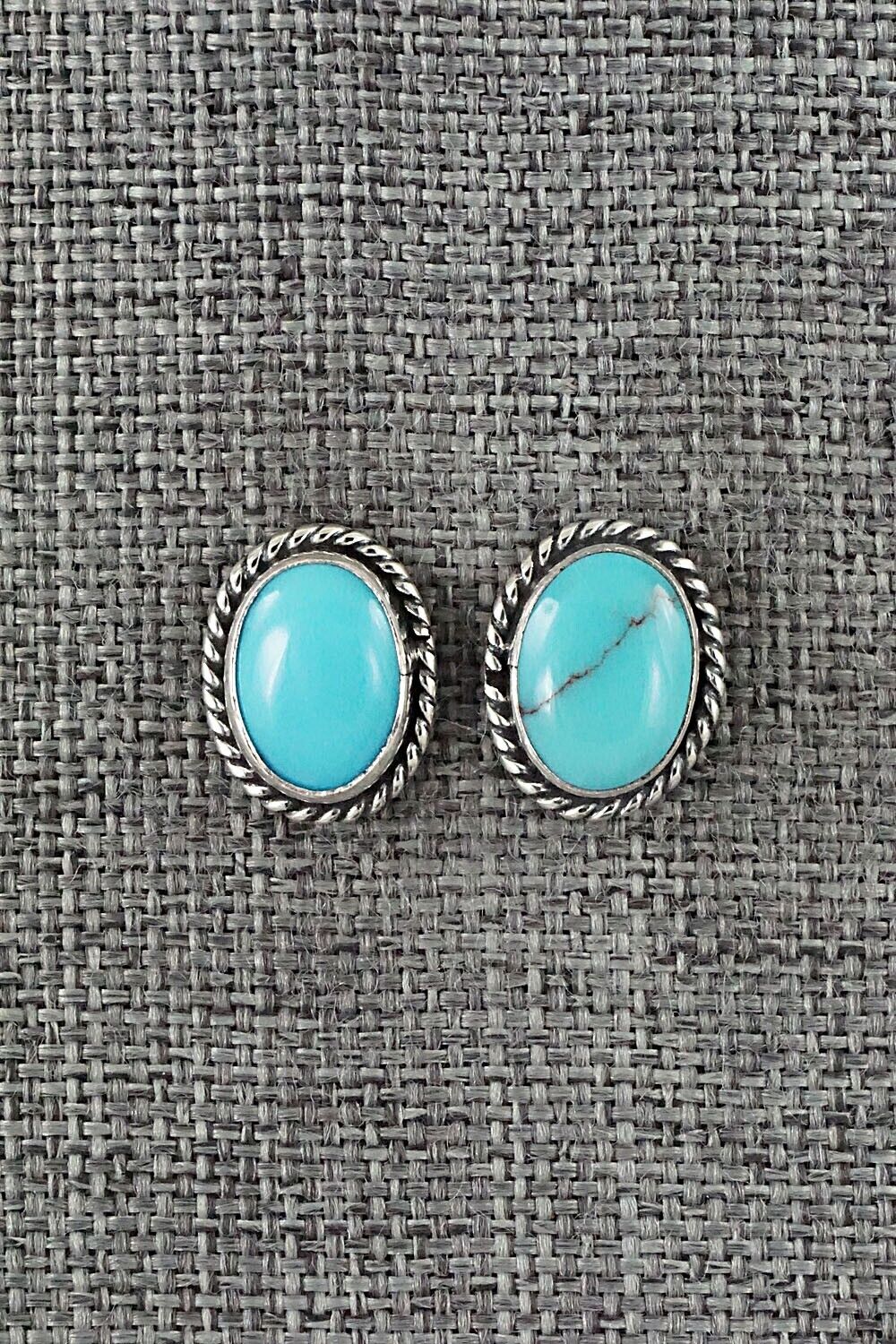 Turquoise & Sterling Silver Earrings - Marco Begaye