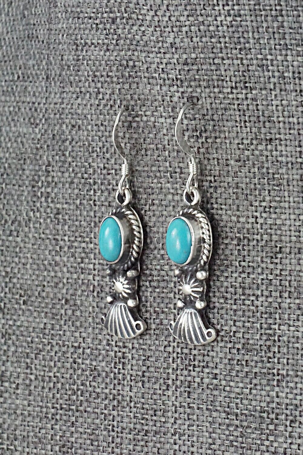 Turquoise & Sterling Silver Earrings - Verley Betone