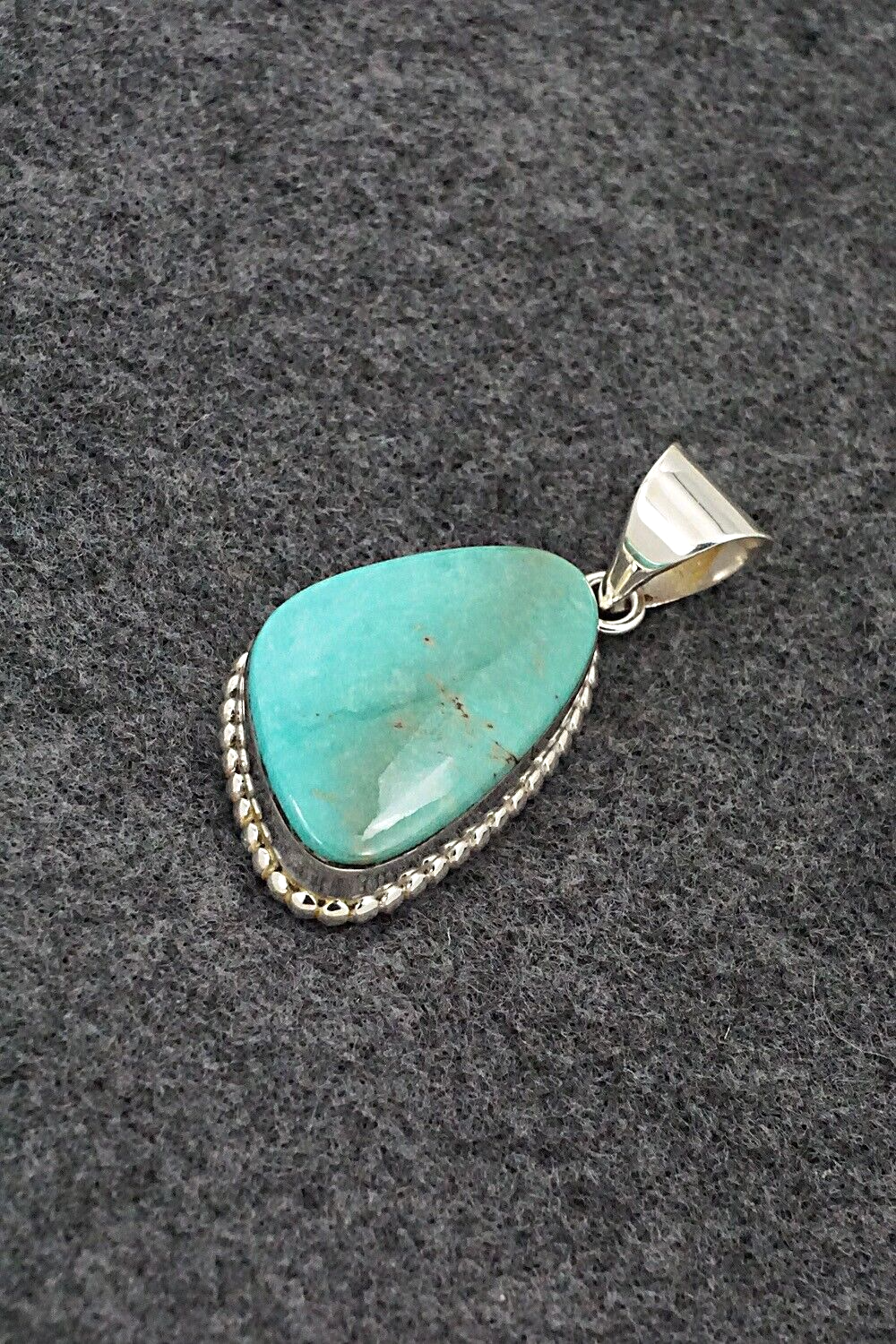 Turquoise & Sterling Silver Pendant - Lamy Castillo