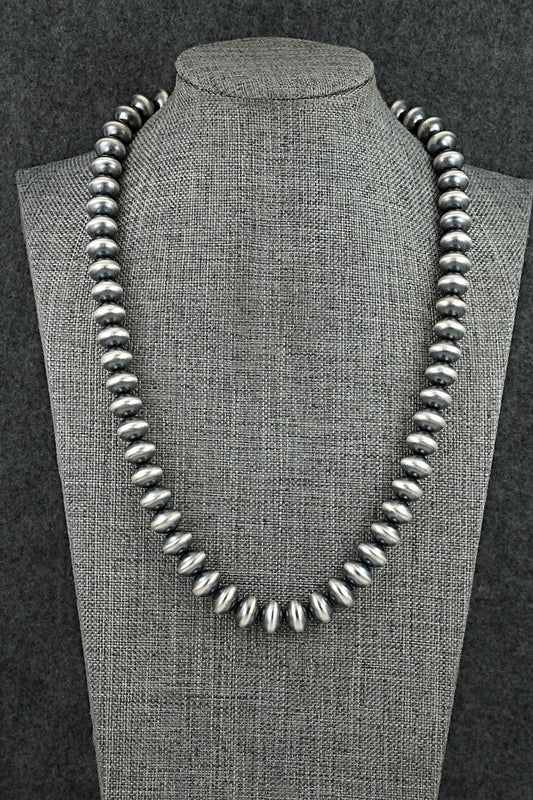 Sterling Silver Navajo Pearl Necklace 20" - Tonisha Haley