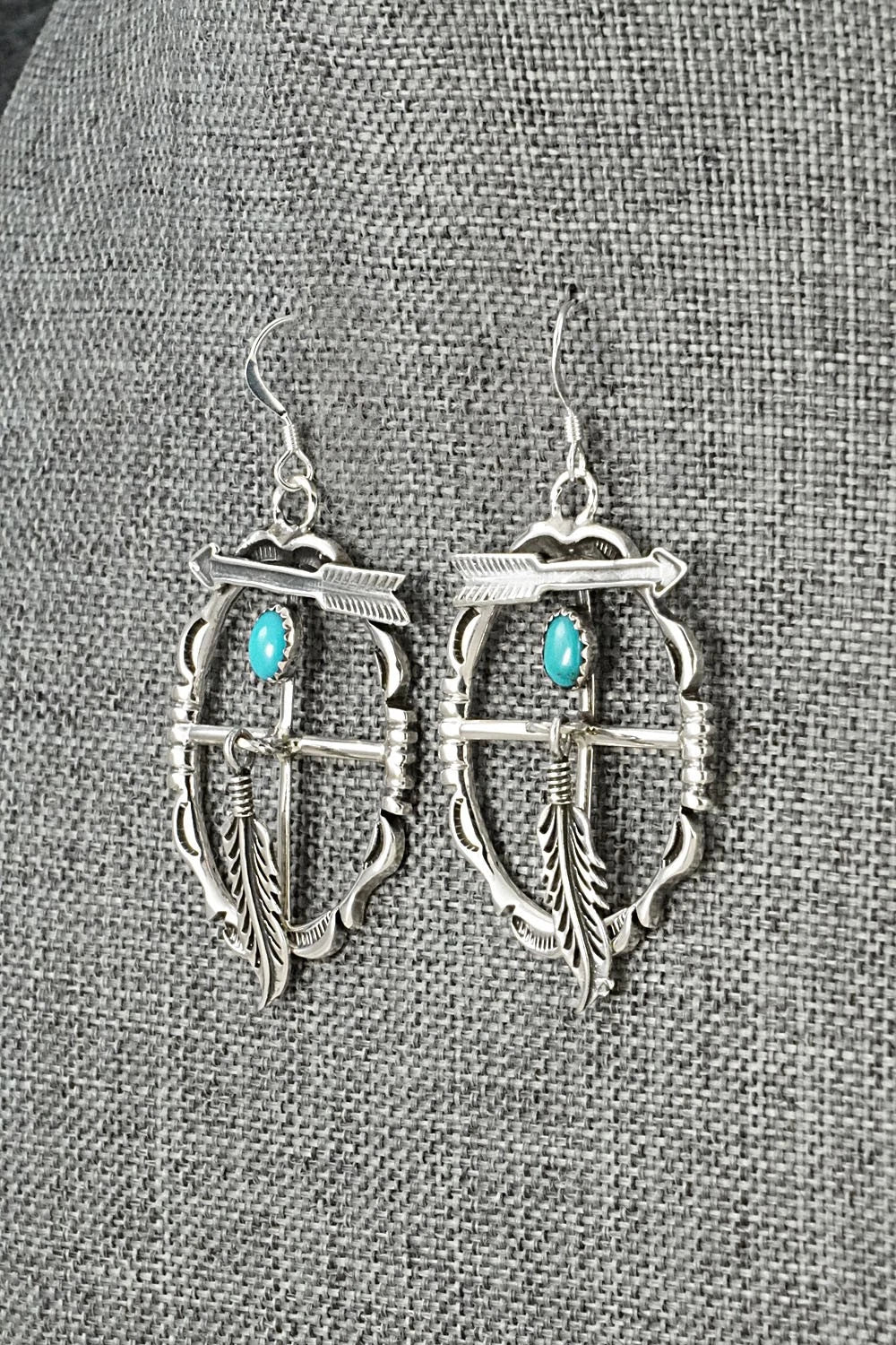 Turquoise & Sterling Silver Earrings - Arlene Lewis