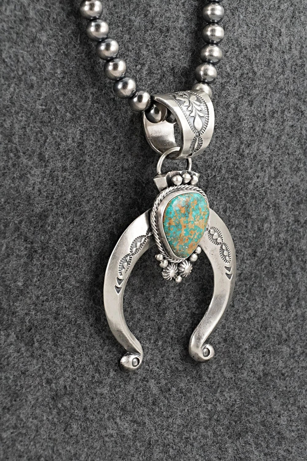Turquoise & Sterling Silver Necklace - Samuel Yellowhair