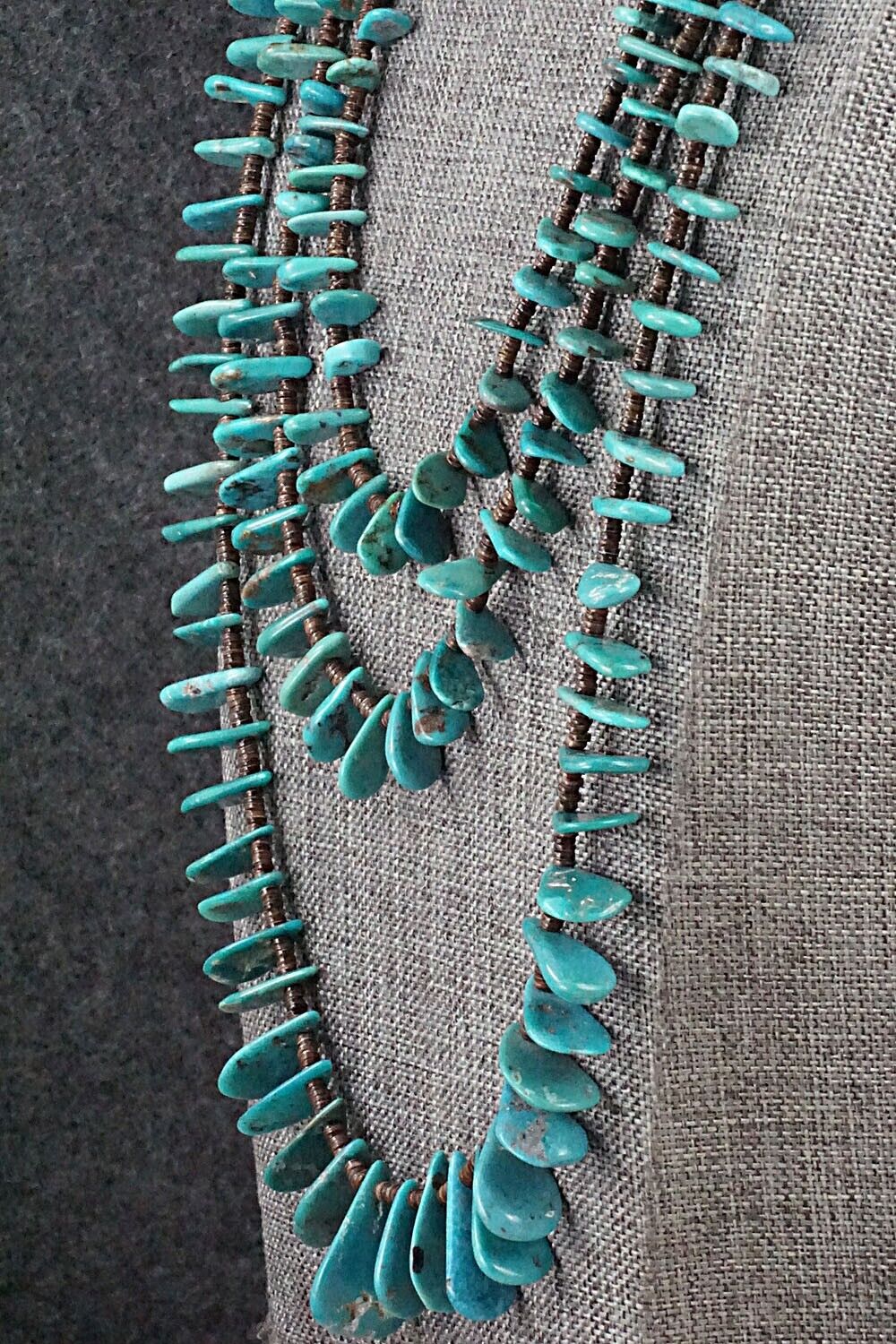 Turquoise & Shell Necklace 36" - Louise Joe