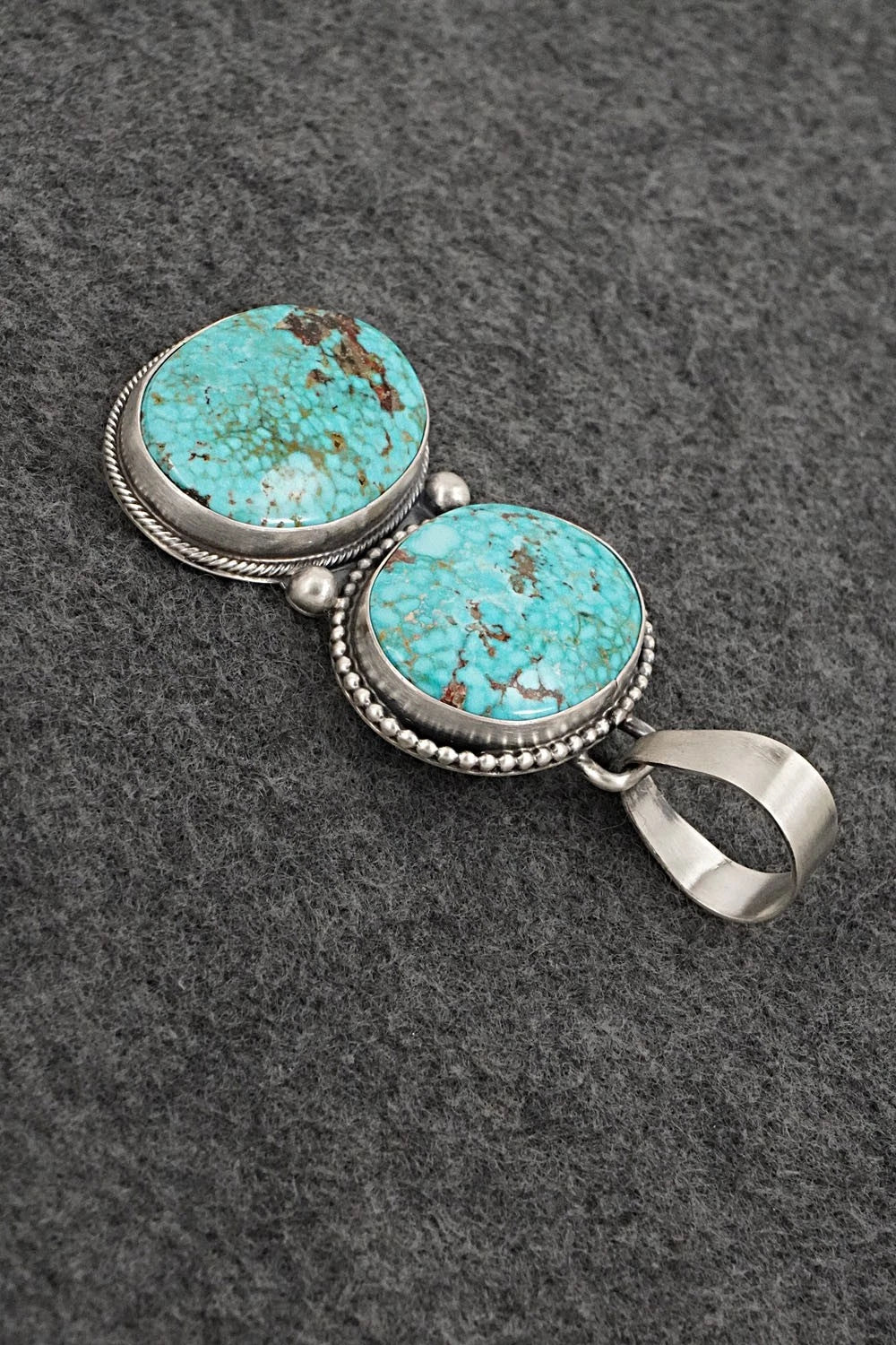 Turquoise & Sterling Silver Pendant - Bobby Johnson