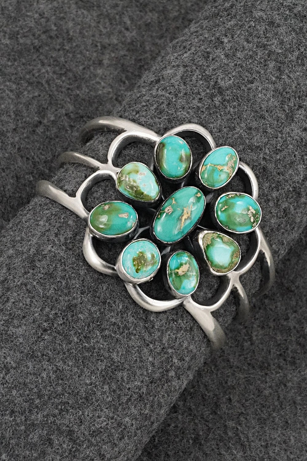 Turquoise & Sterling Silver Bracelet - Eugene Gruber