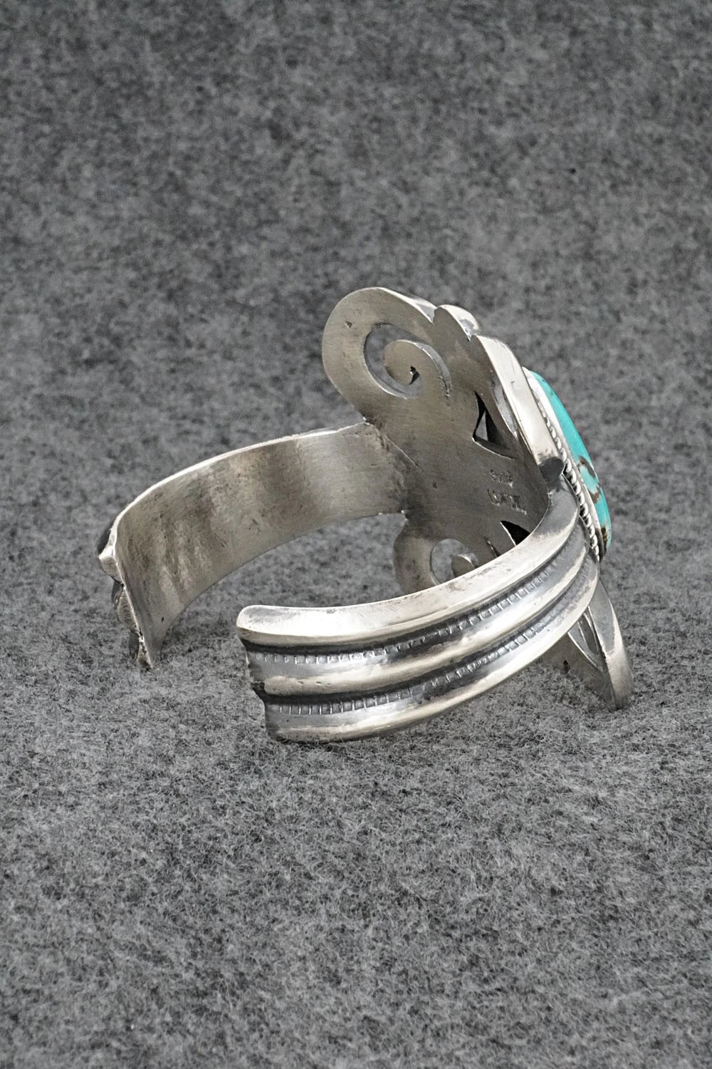 Turquoise & Sterling Silver Vintage Bracelet - ES Mitchell