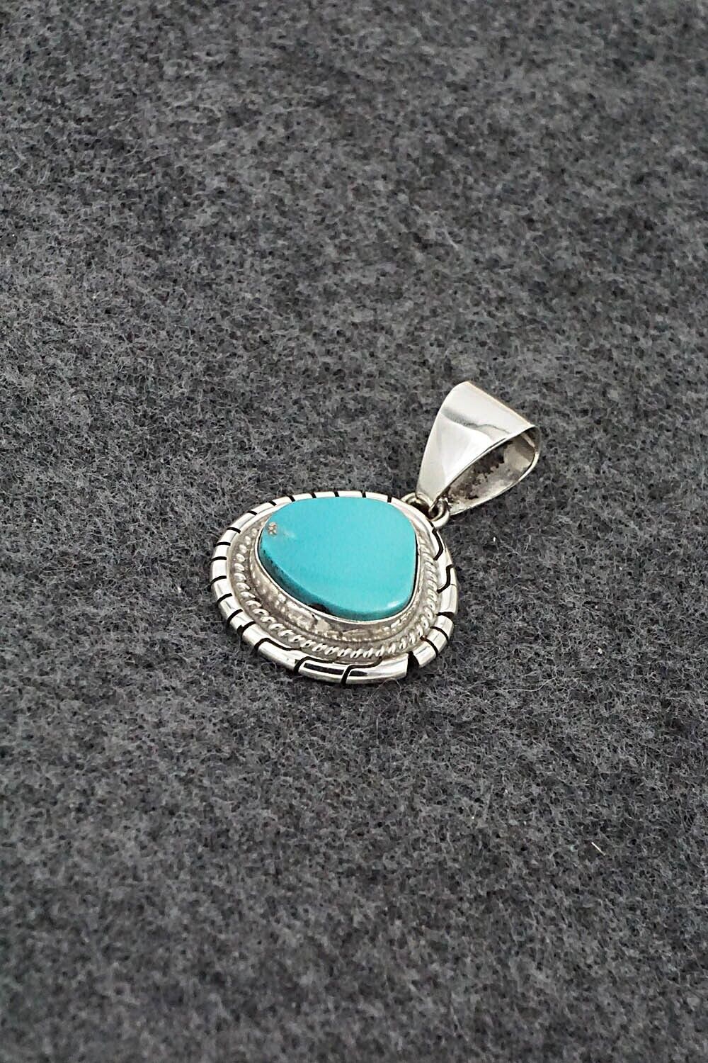 Turquoise & Sterling Silver Pendant - Peggy Skeets