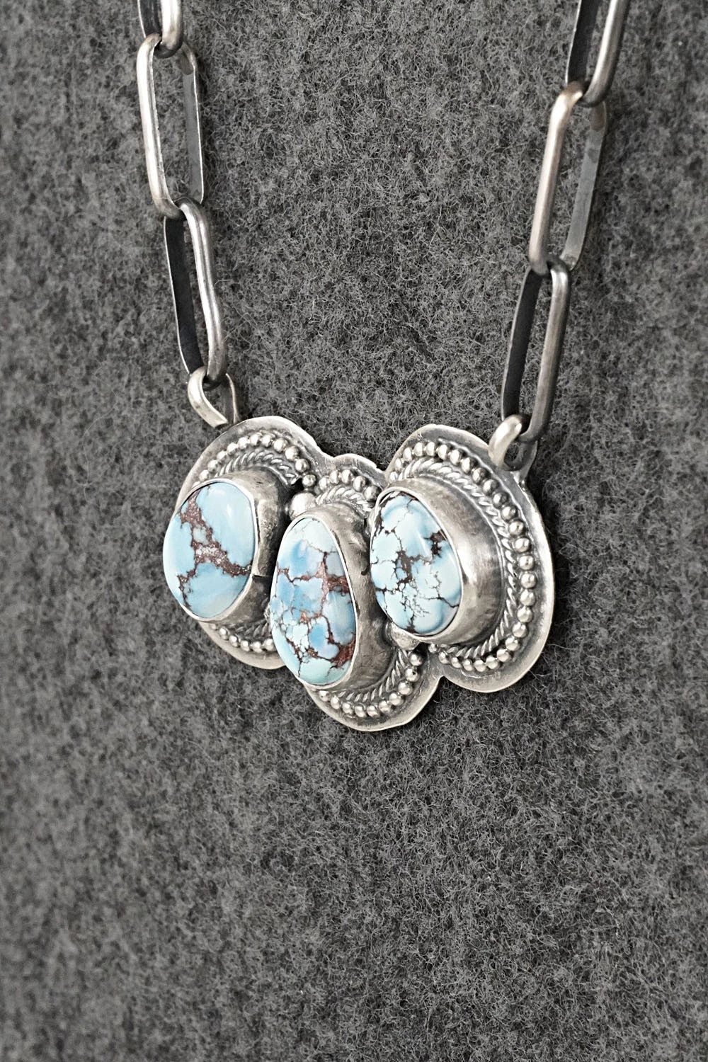 Turquoise & Sterling Silver Necklace - Darrin Livingston