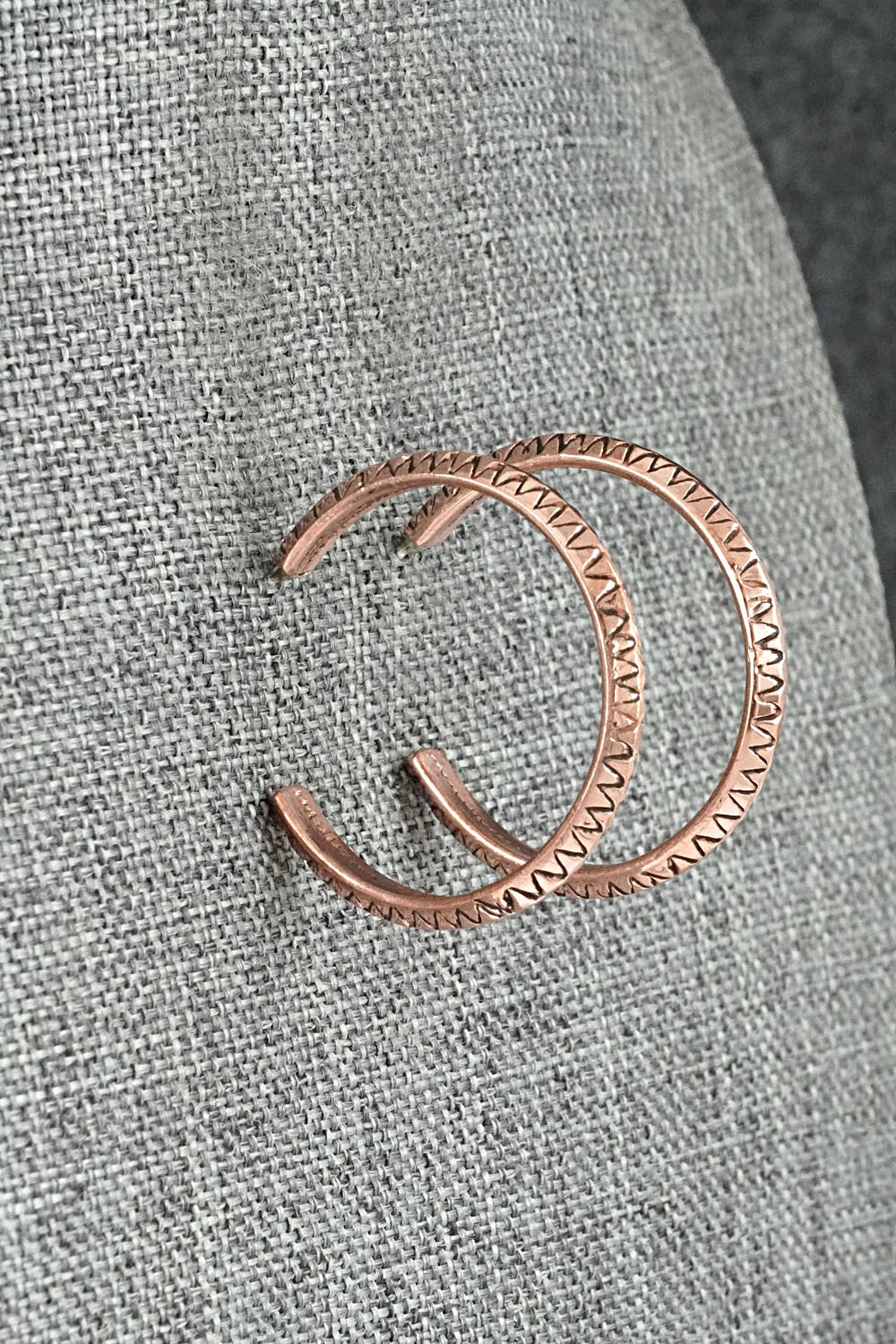 Copper Hoop Earrings - Elaine Tahe