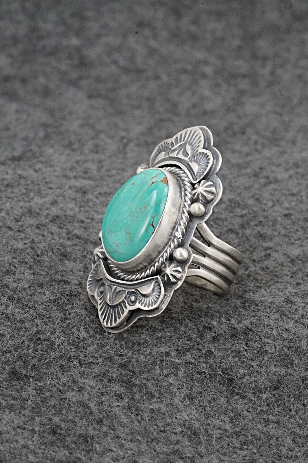 Turquoise & Sterling Silver Ring - Randy Boyd - Size 6.5