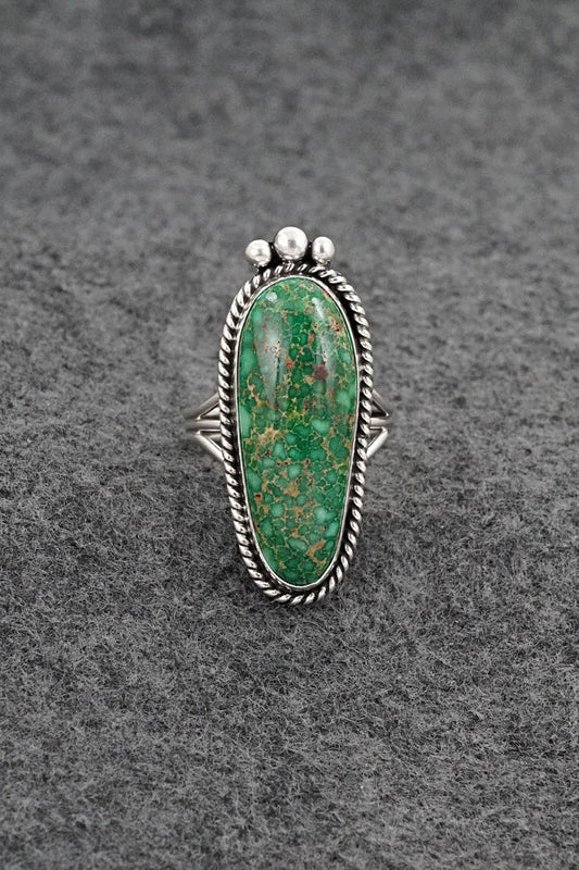 Turquoise & Sterling Silver Ring - Eugene Gruber - Size 9