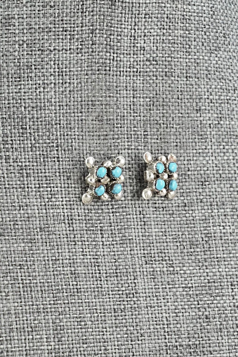 Turquoise & Sterling Silver Earrings - Calvert Lamy