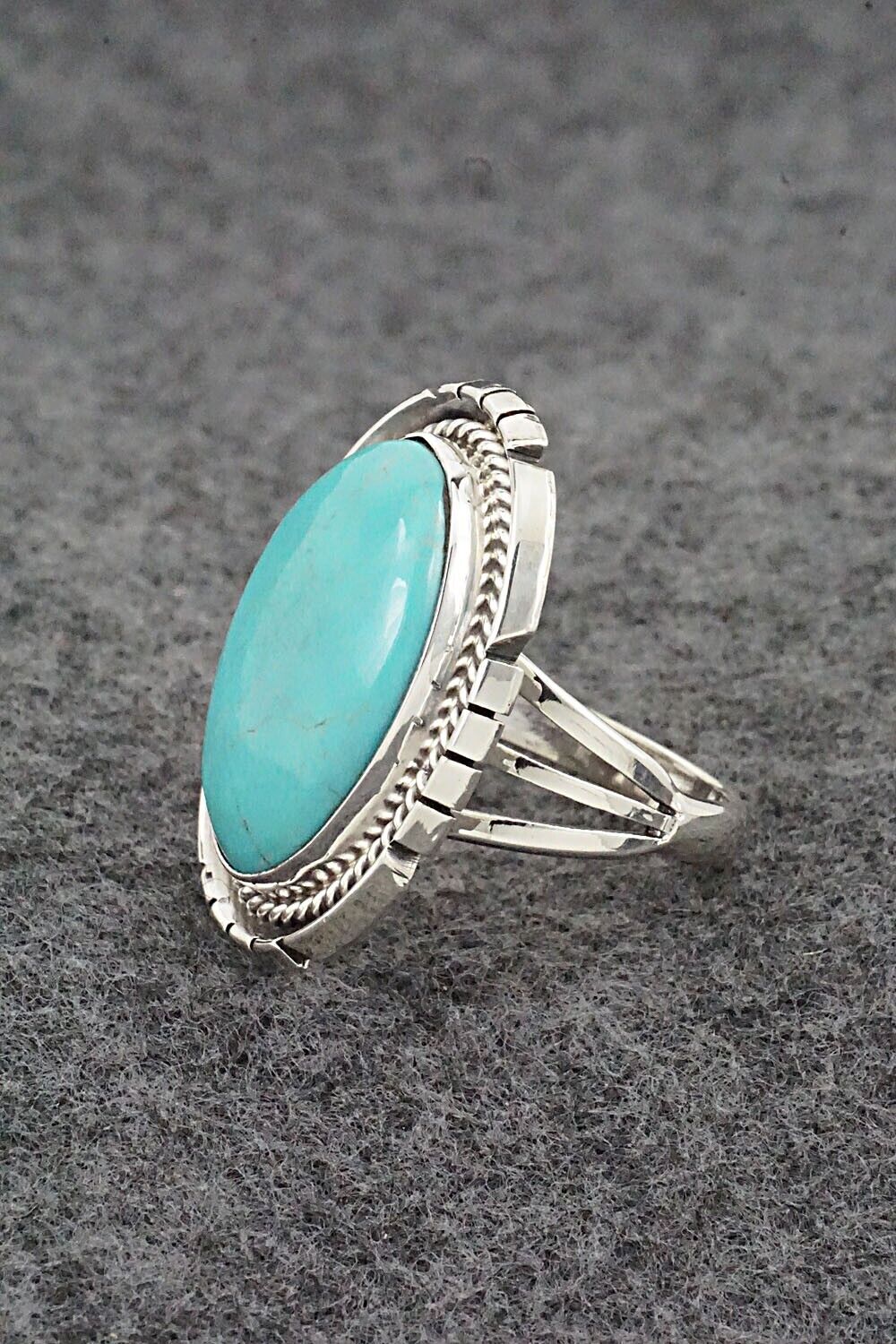 Turquoise & Sterling Silver Ring - Samuel Yellowhair - Size 9