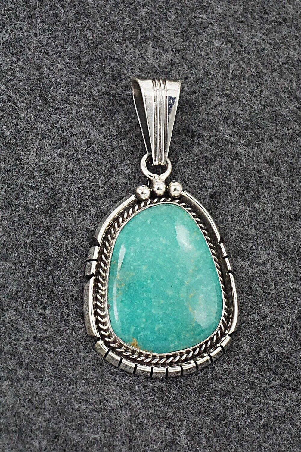 Turquoise & Sterling Silver Pendant - Samuel Yellowhair