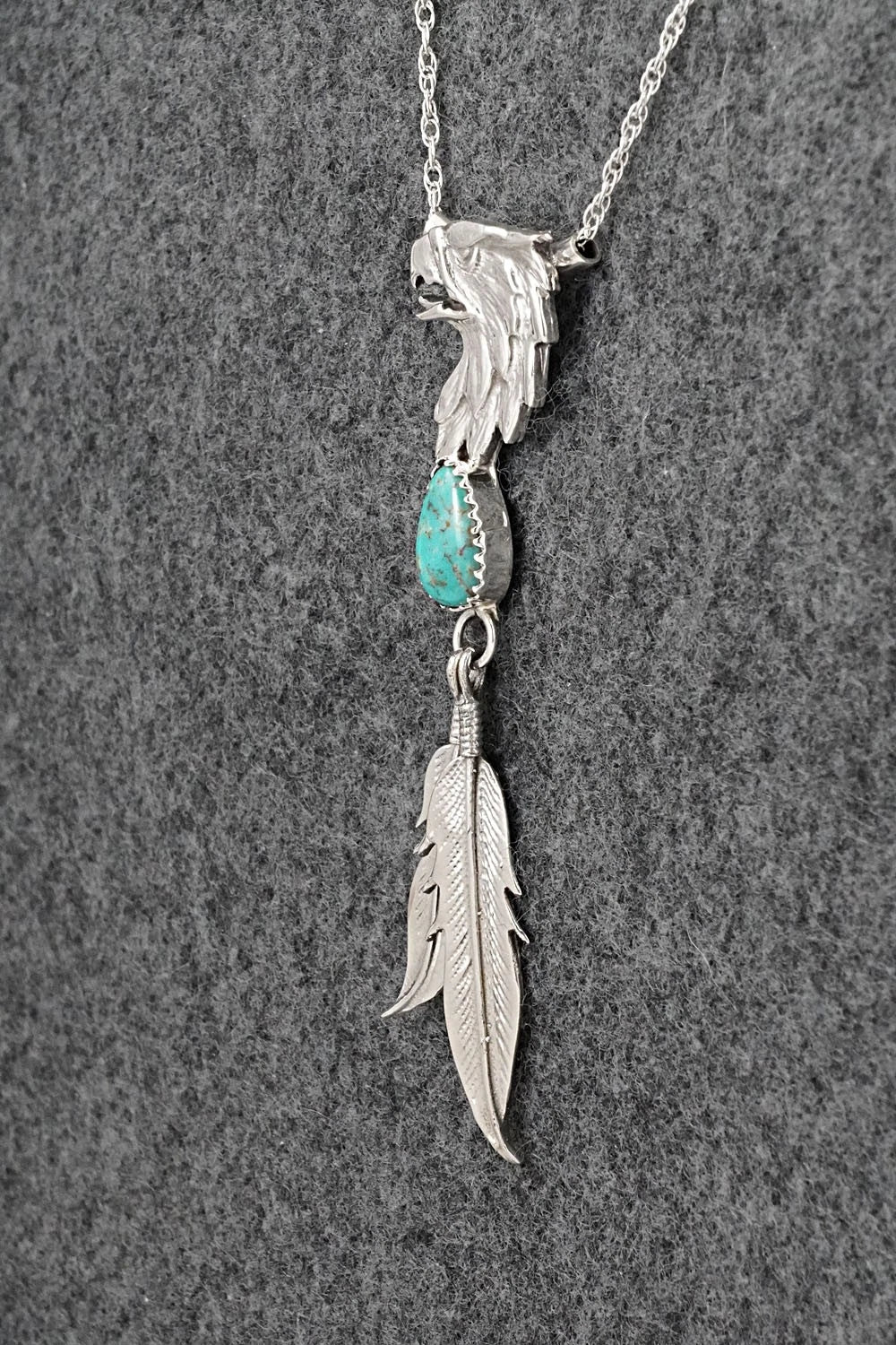 Turquoise & Sterling Silver Necklace - Genevieve Francisco