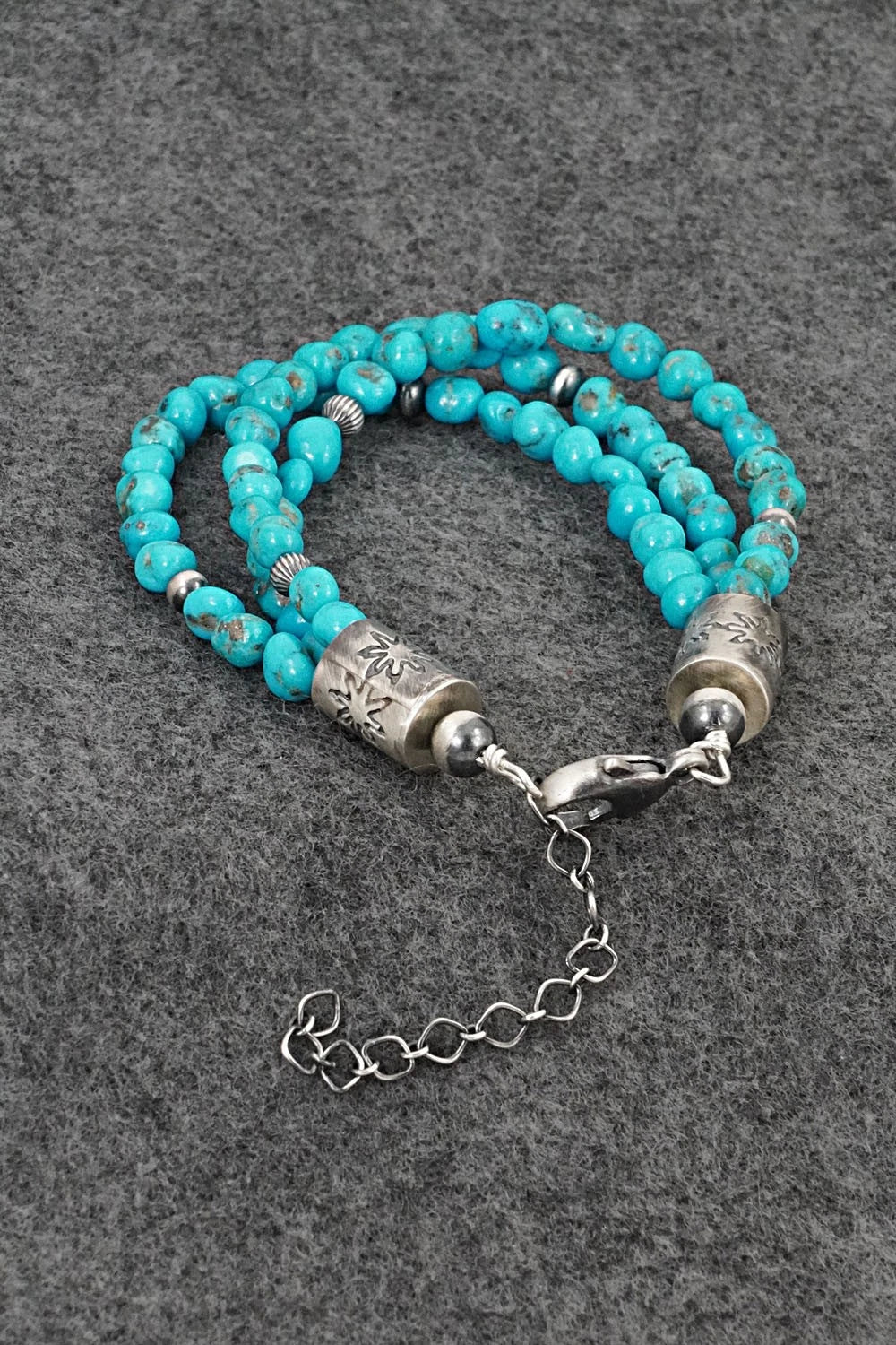 Turquoise & Sterling Silver Bracelet - Theresa Skeets