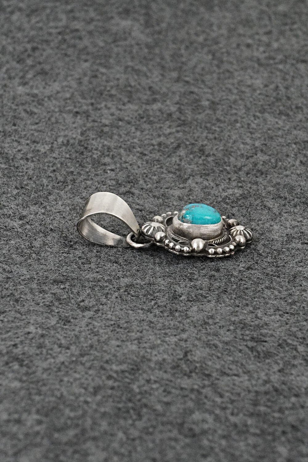 Turquoise & Sterling Silver Pendant - Kathleen Livingston