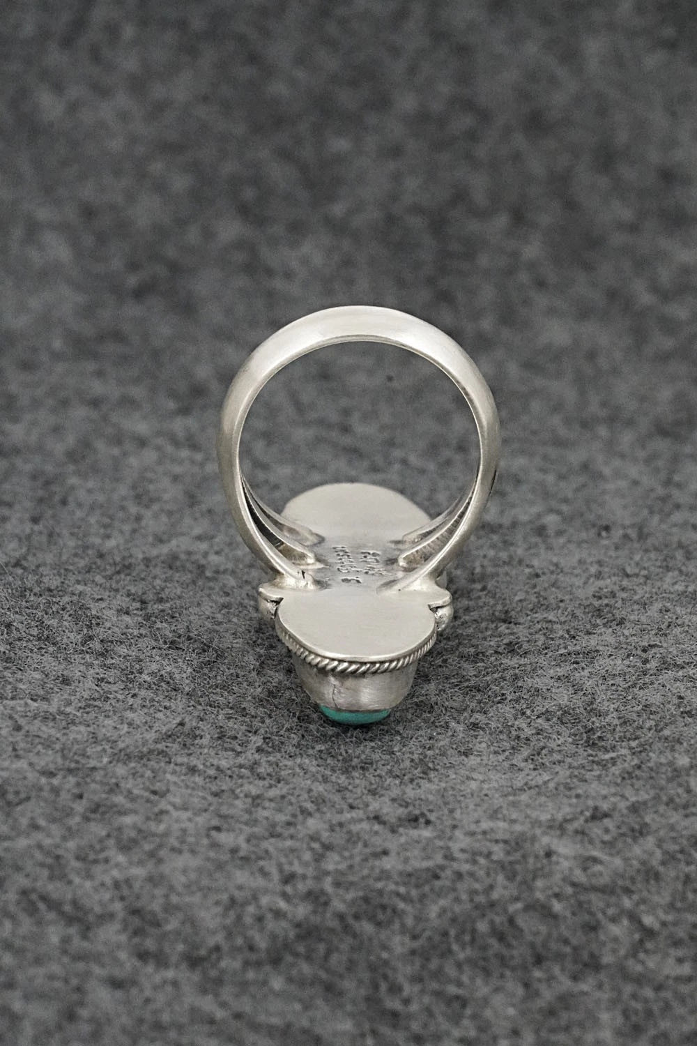 Turquoise & Sterling Silver Ring - Bobby Johnson - Size 9