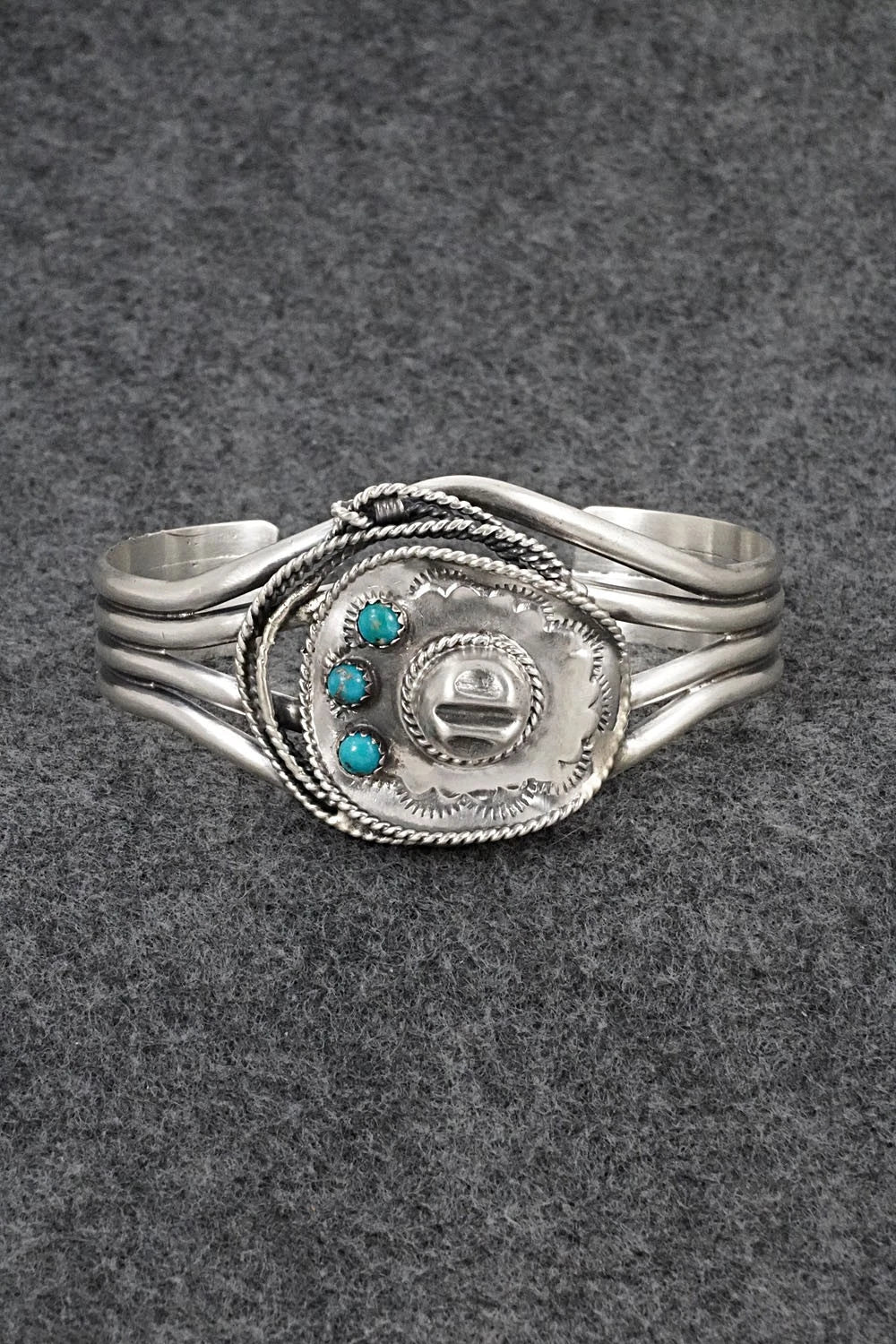 Turquoise & Sterling Silver Bracelet - Bobby Platero