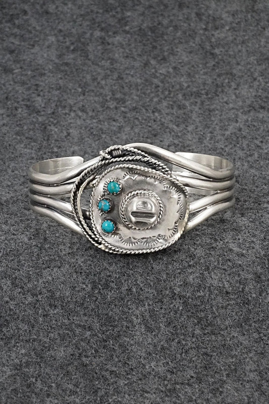 Turquoise & Sterling Silver Bracelet - Bobby Platero