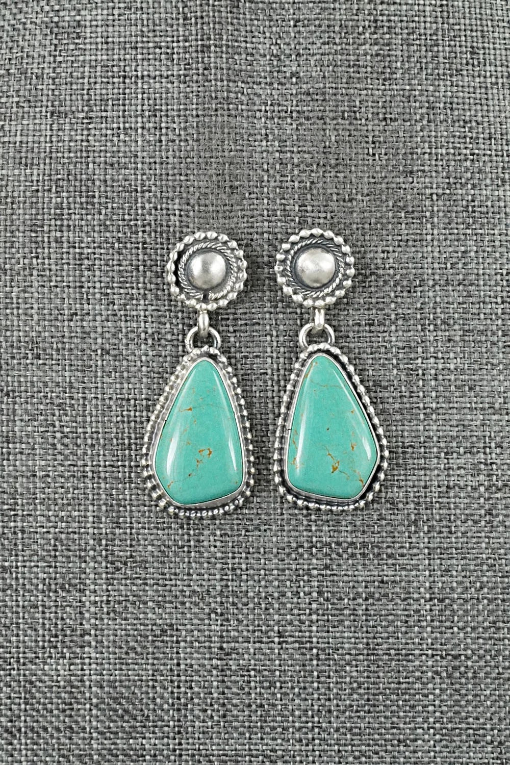 Turquoise & Sterling Silver Earrings - Darrin Livingston