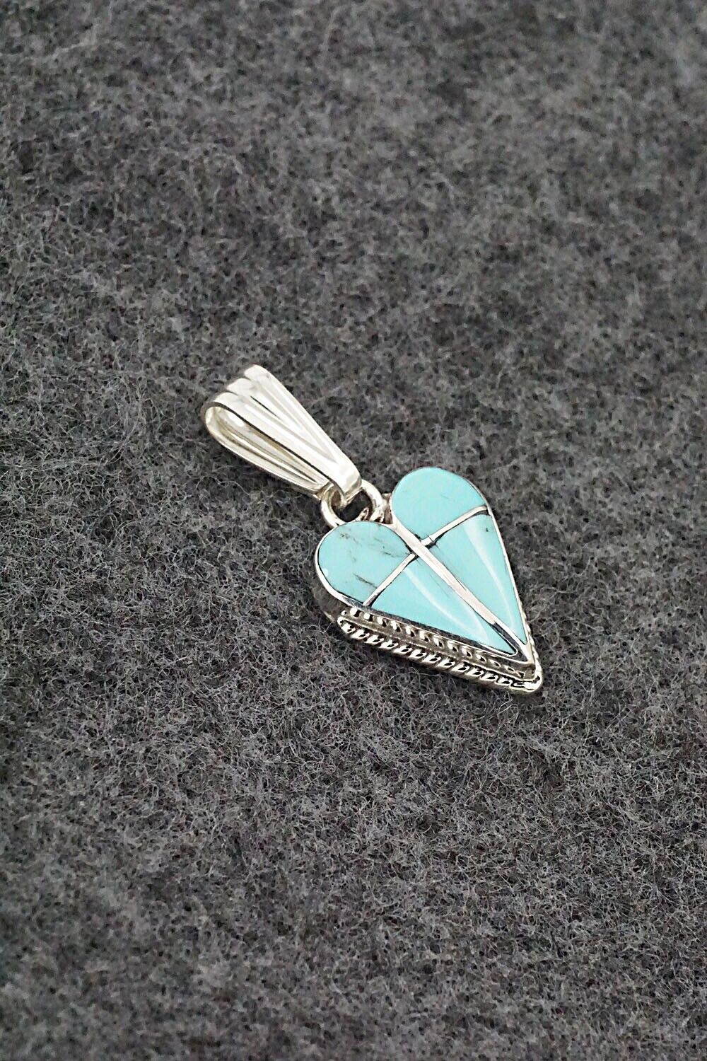 Turquoise & Sterling Silver Pendant - Velda Nastacio