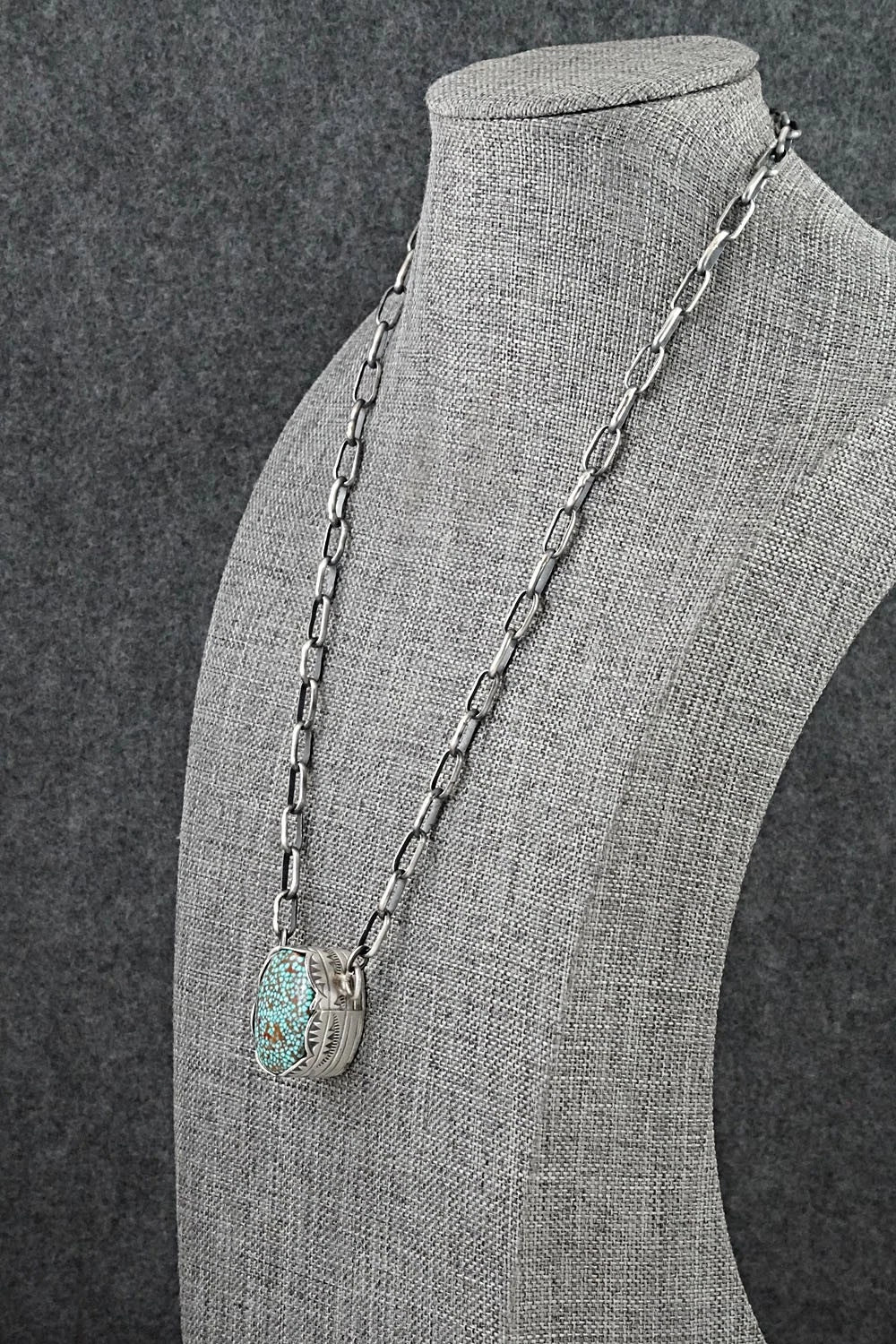 Turquoise & Sterling Silver Necklace - Paul Livingston